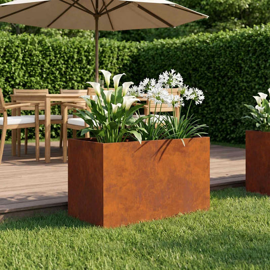 vidaXL Γλάστρα Κήπου Σκ rusty 60 x 40 x 40 εκ.