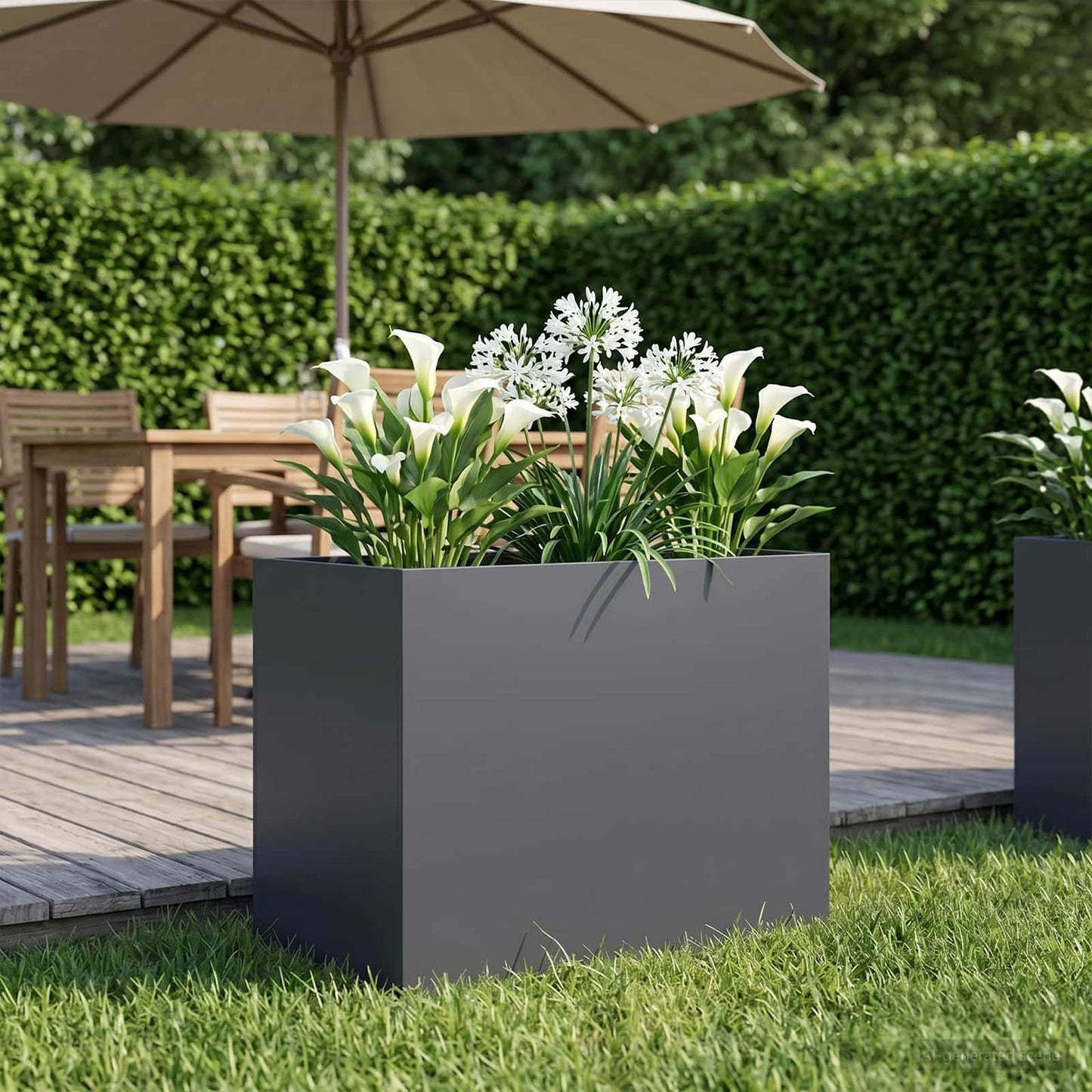 vidaXL Γλάστρα Κήπου Ανθρακί 60 x 40 x 50 cm Ψυχρής έλασης χάλυβας