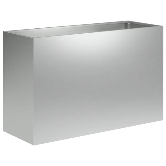 vidaXL Γλάστρα Κήπου Ασημί 80 x 40 x 50 cm Γαλβανισμένος Χάλυβας