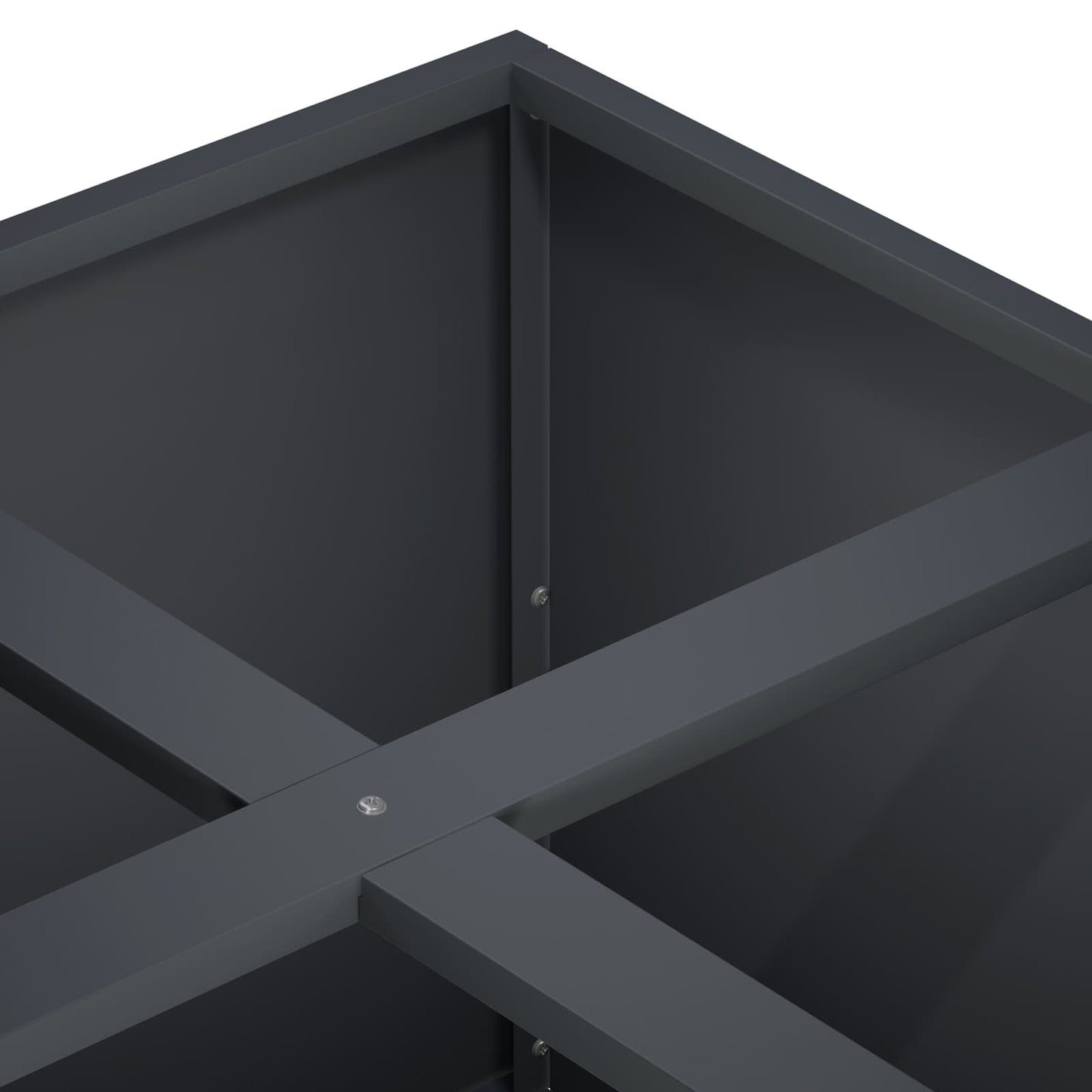 vidaXL Γλάστρα Κήπου Ανθρακί 100 x 100 x 20 cm Ψυχρής έλασης χάλυβας