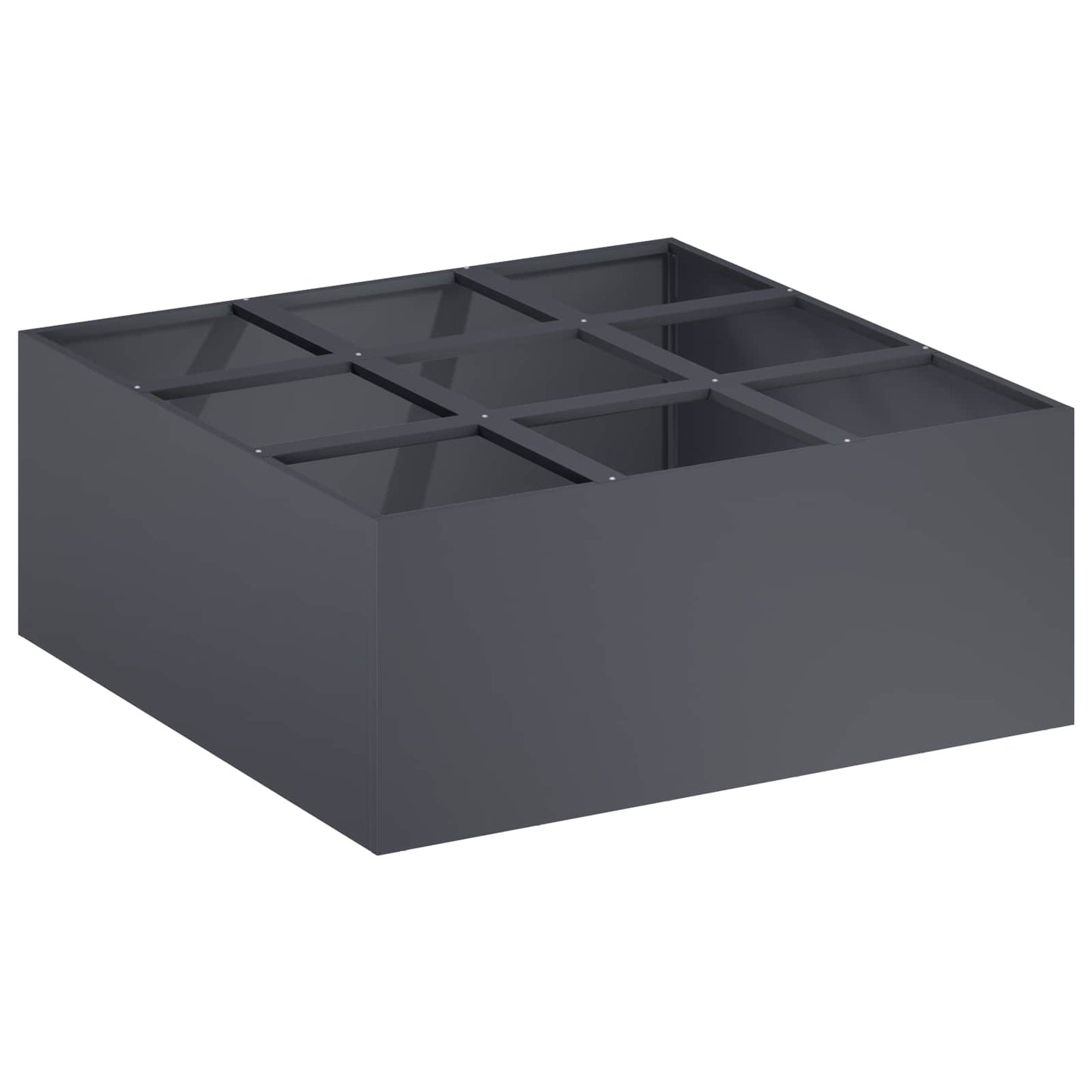vidaXL Γλάστρα Κήπου Ανθρακί 100 x 100 x 20 cm Ψυχρής έλασης χάλυβας