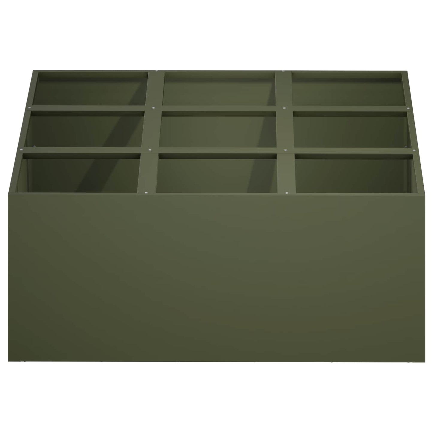 vidaXL Γλάστρα Κήπου Λαδί 100 x 100 x 20 cm Ψυχρής έλασης χάλυβας