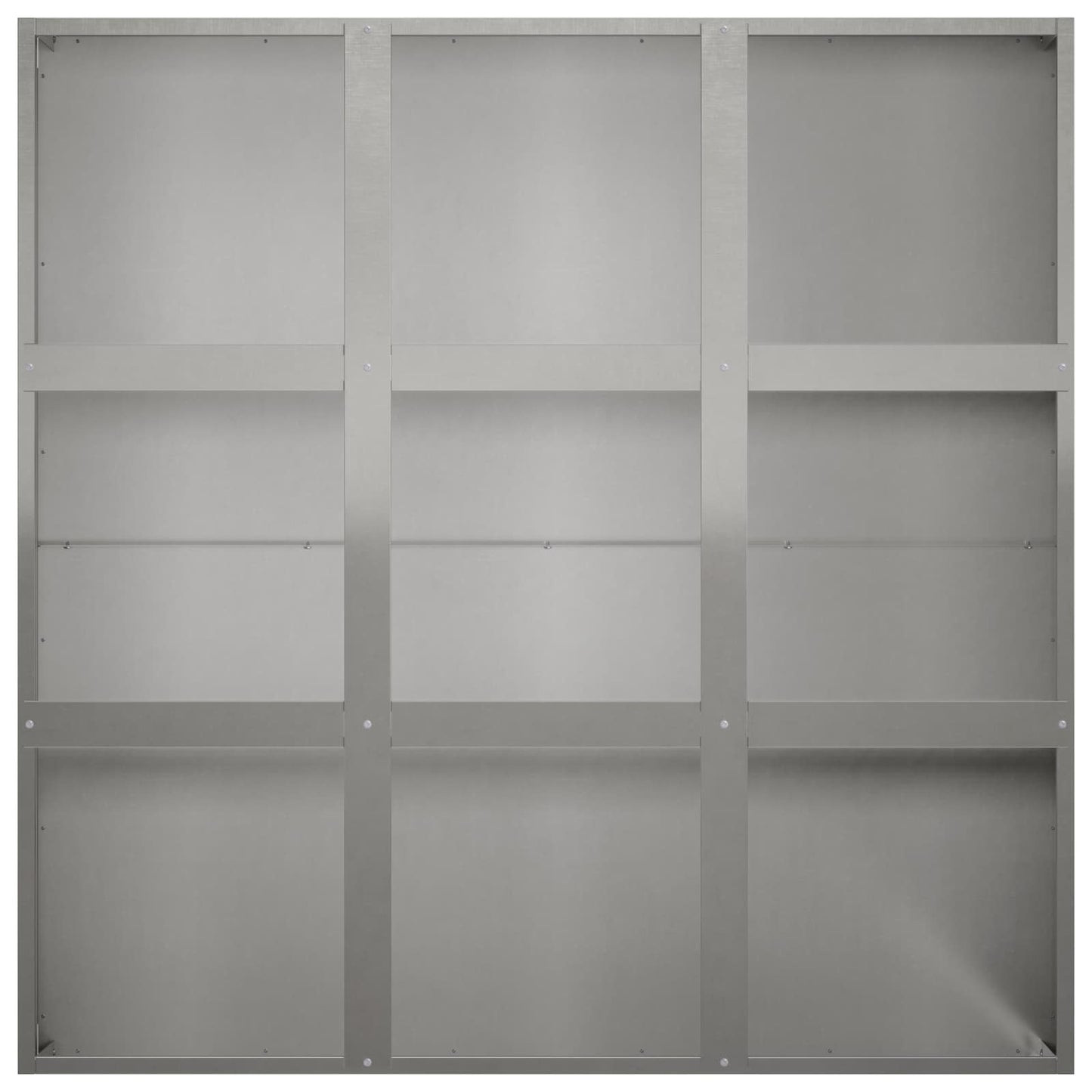 vidaXL Γλάστρα Κήπου Ασημί 100 x 100 x 20 cm Ανοξείδωτο Ατσάλι