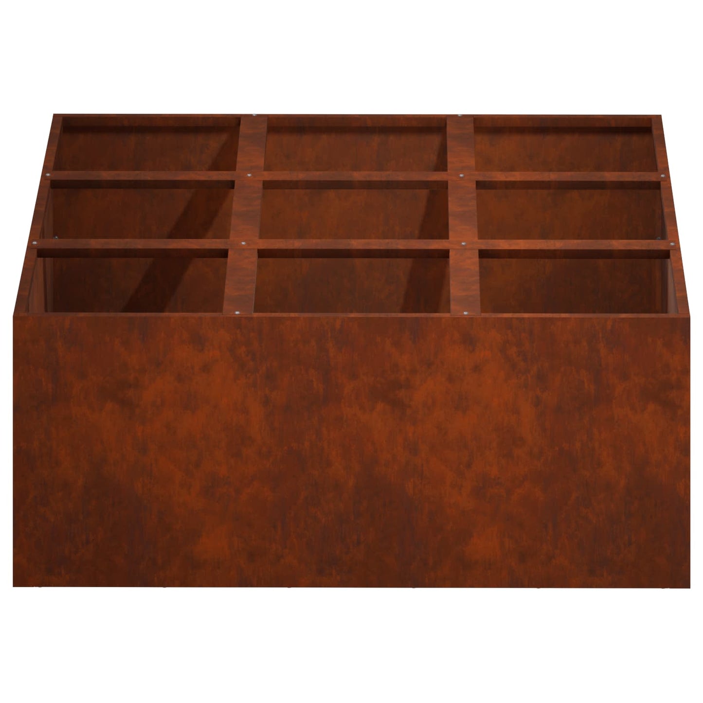 vidaXL Γλάστρα Κήπου Σκ rusty 100 x 100 x 20 cm