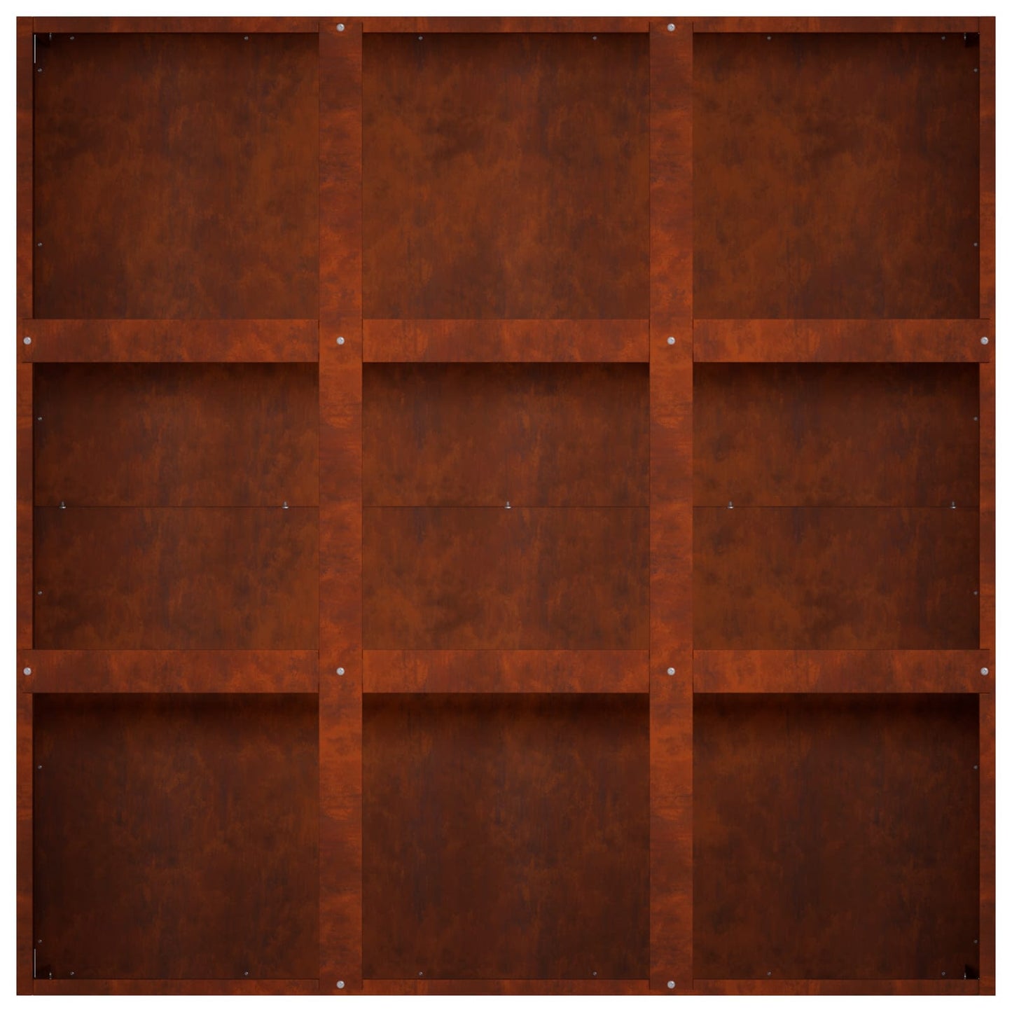 vidaXL Γλάστρα Κήπου Σκ rusty 100 x 100 x 20 cm