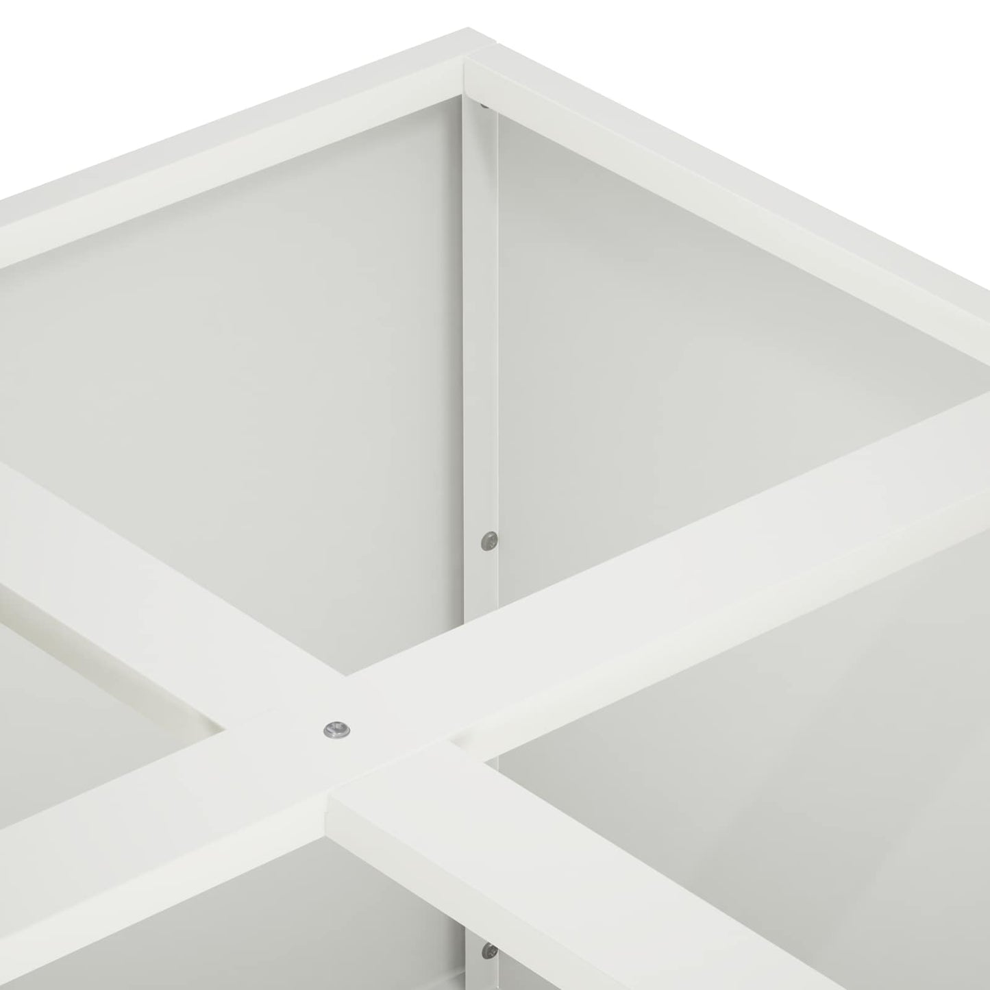 vidaXL Γλάστρα Κήπου Λευκό 100 x 100 x 30 cm Ψυχρής έλασης χάλυβας