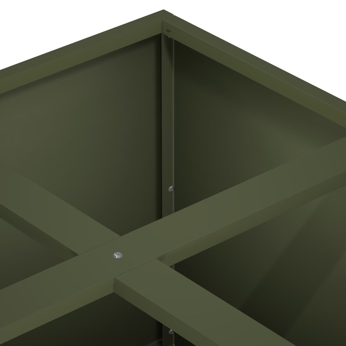 vidaXL Γλάστρα Κήπου Λαδί 100 x 100 x 30 cm Ψυχρής έλασης χάλυβας