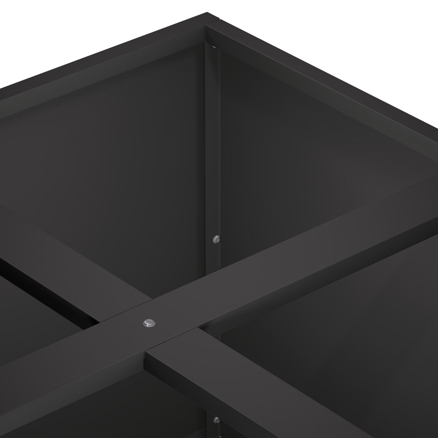 vidaXL Γλάστρα Κήπου Μαύρο 100 x 100 x 40 cm Ψυχρής έλασης χάλυβας