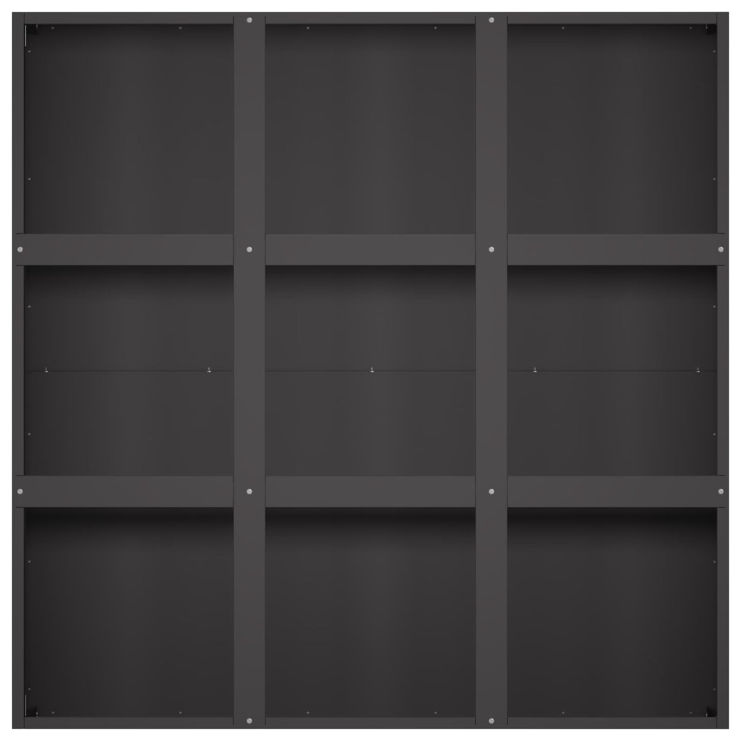 vidaXL Γλάστρα Κήπου Μαύρο 100 x 100 x 40 cm Ψυχρής έλασης χάλυβας