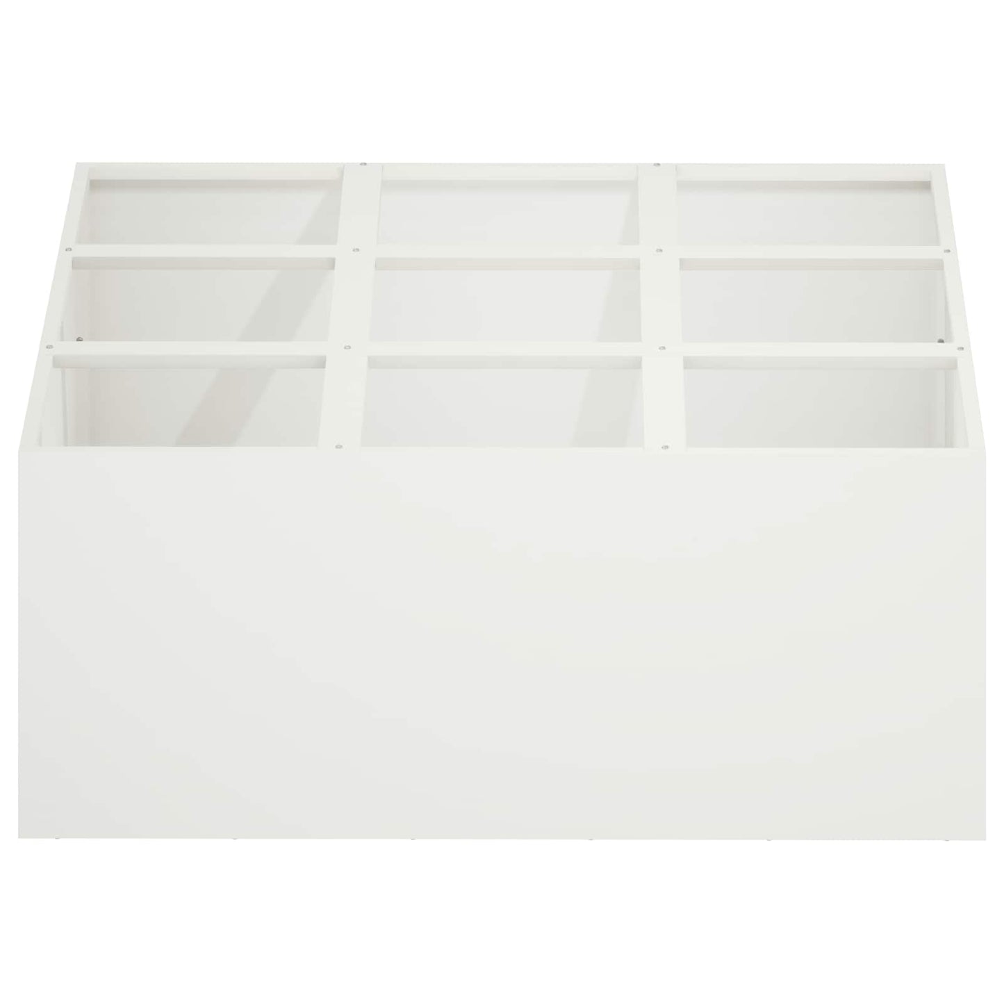 vidaXL Γλάστρα Κήπου Λευκό 100 x 100 x 50 cm Ψυχρής έλασης χάλυβας