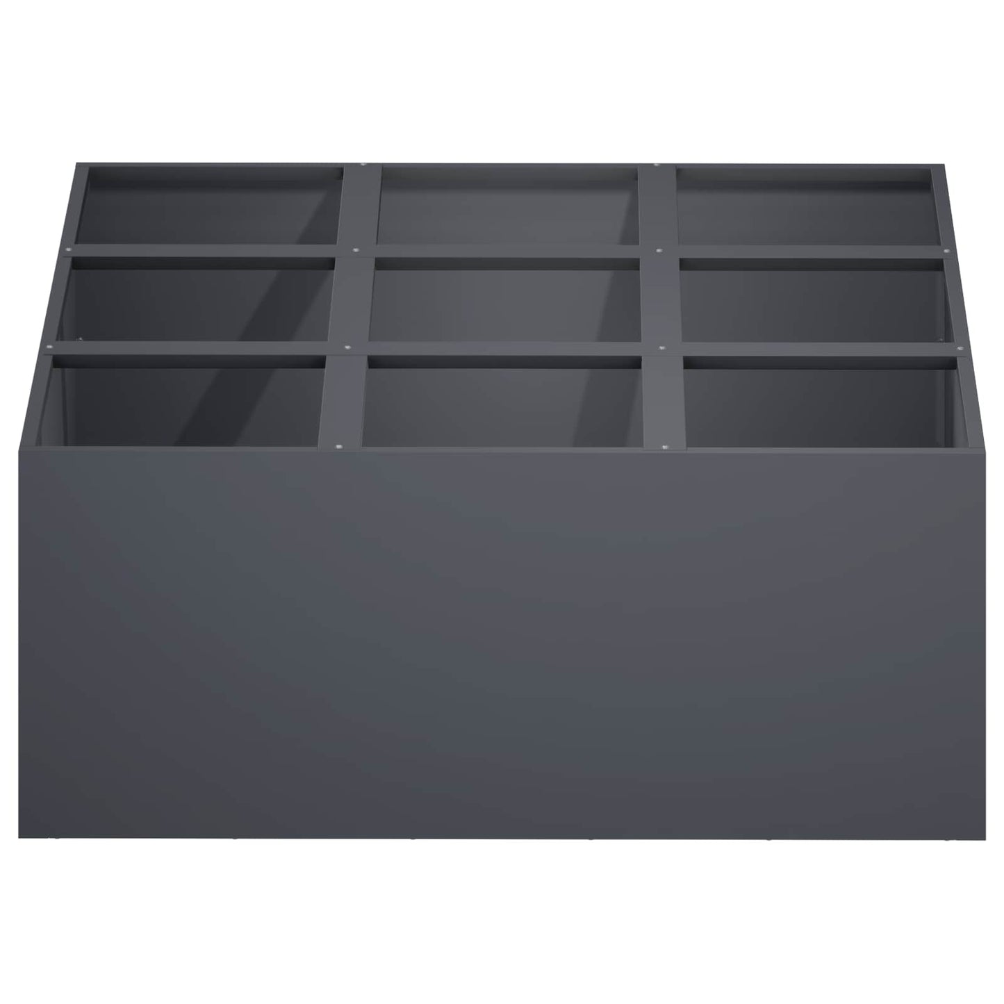 vidaXL Γλάστρα Κήπου Ανθρακί 100 x 100 x 50 cm Ψυχρής έλασης χάλυβας