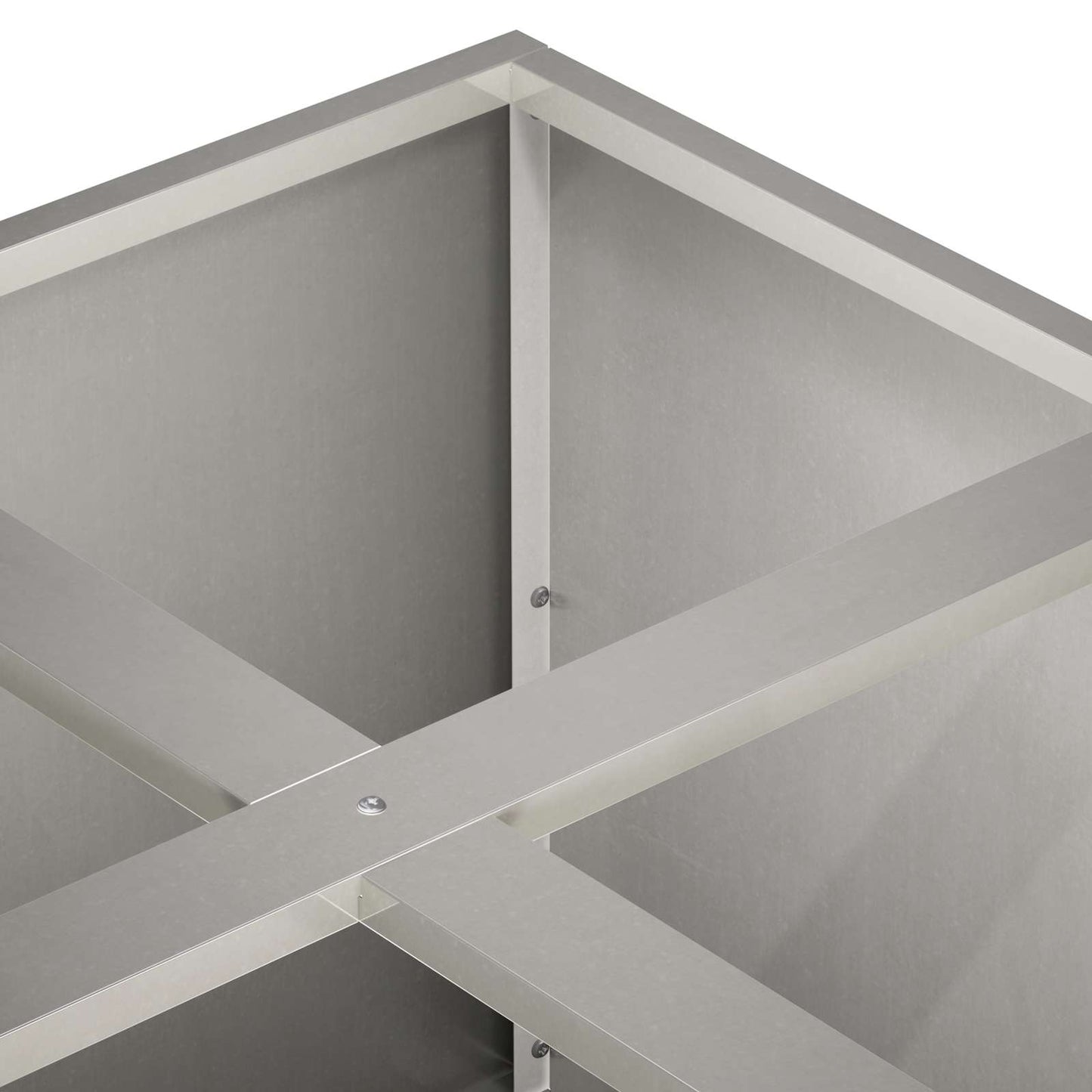 vidaXL Γλάστρα Κήπου Ασημί 100 x 100 x 50 cm Ανοξείδωτο Ατσάλι