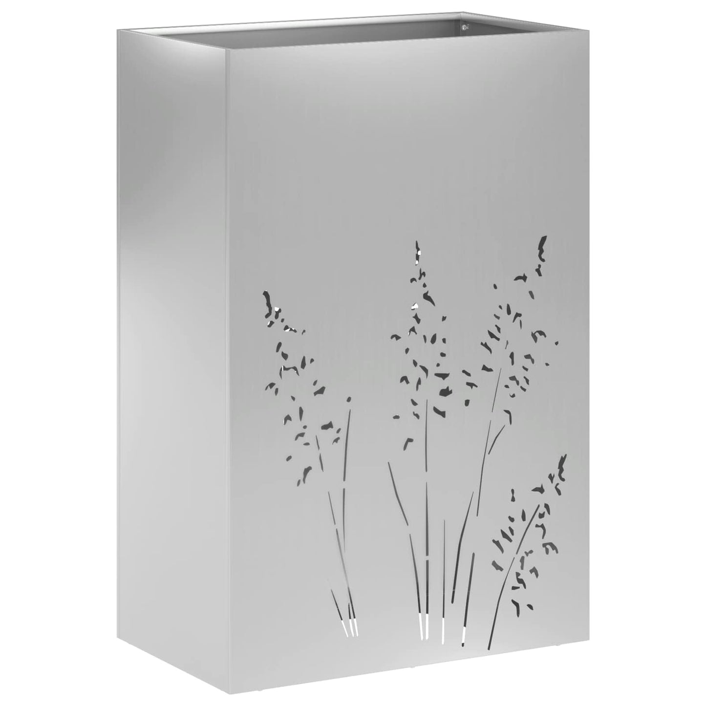 vidaXL Γλάστρα Κήπου Ασημί 50 x 30 x 75 εκ Γαλβανισμένος Χάλυβας