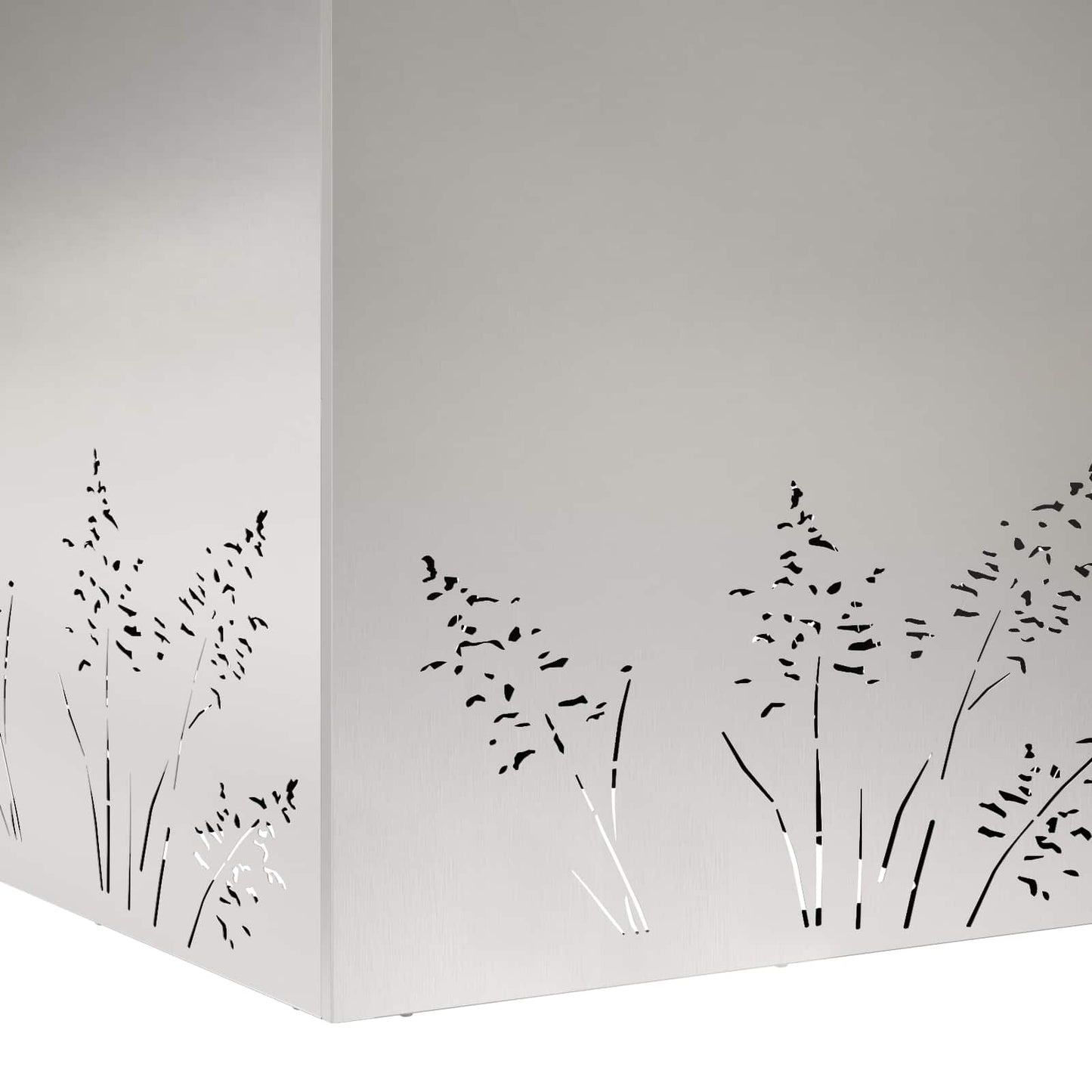 vidaXL Γλάστρα Κήπου Ασημί 50 x 50 x 49 cm Ανοξείδωτο Ατσάλι