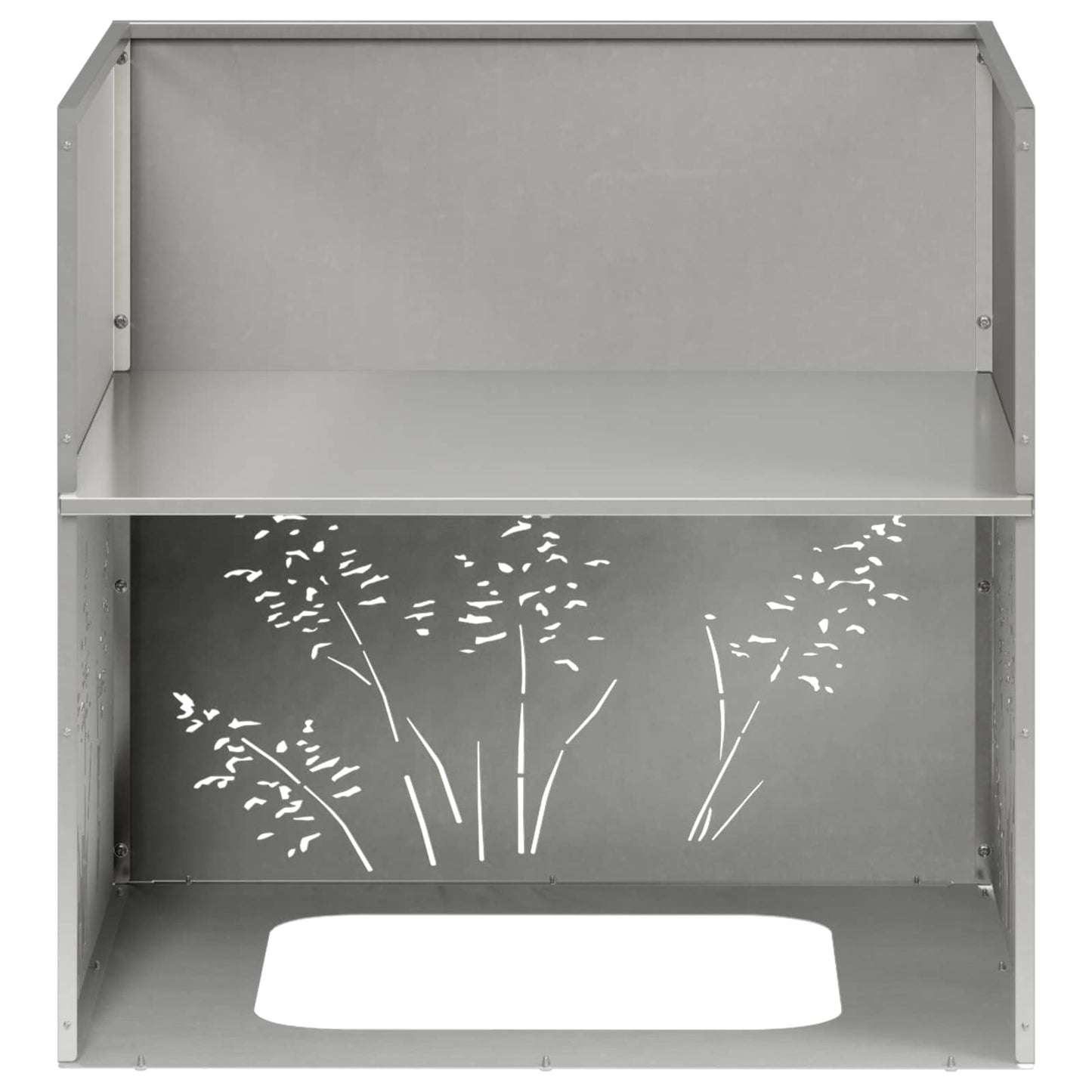 vidaXL Γλάστρα Κήπου 2 τμχ. Ασημί 50 x 50 x 49 cm Ανοξείδωτο Ατσάλι