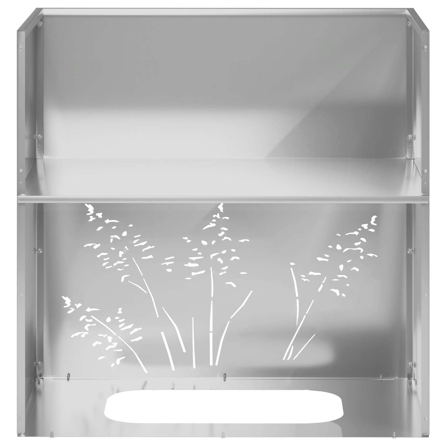 vidaXL Γλάστρα Κήπου Ασημί 50 x 30 x 49 εκ Γαλβανισμένος Χάλυβας