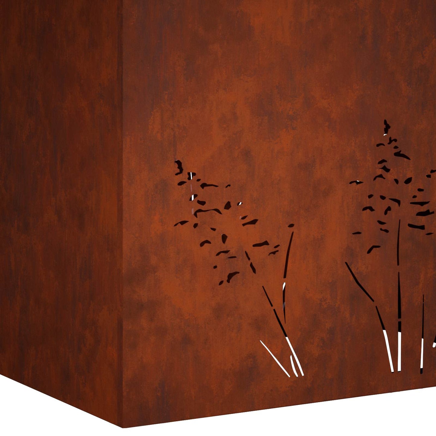vidaXL Γλάστρα Κήπου Σκ rusty 80 x 20 x 49 εκ