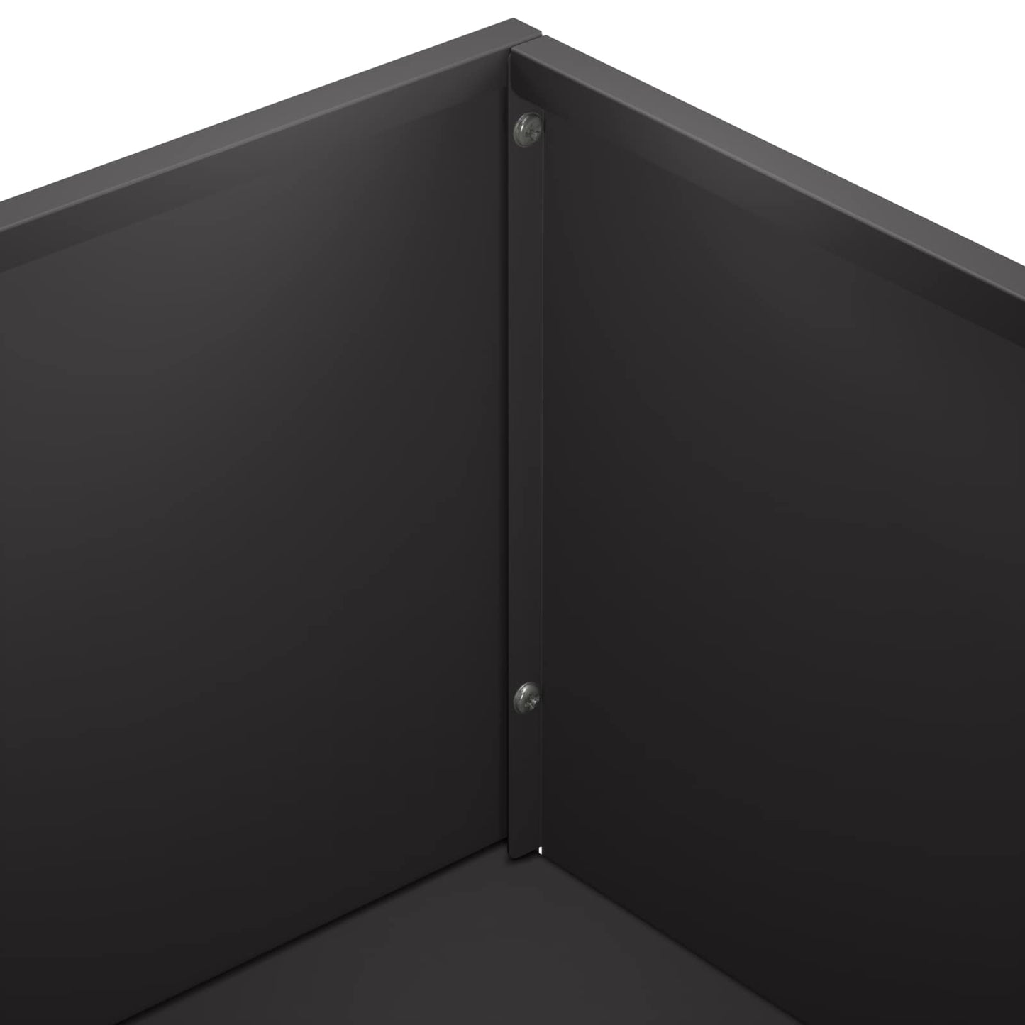 vidaXL Γλάστρα Κήπου Μαύρο 80 x 30 x 49 εκ Ψυχρής έλασης χάλυβας