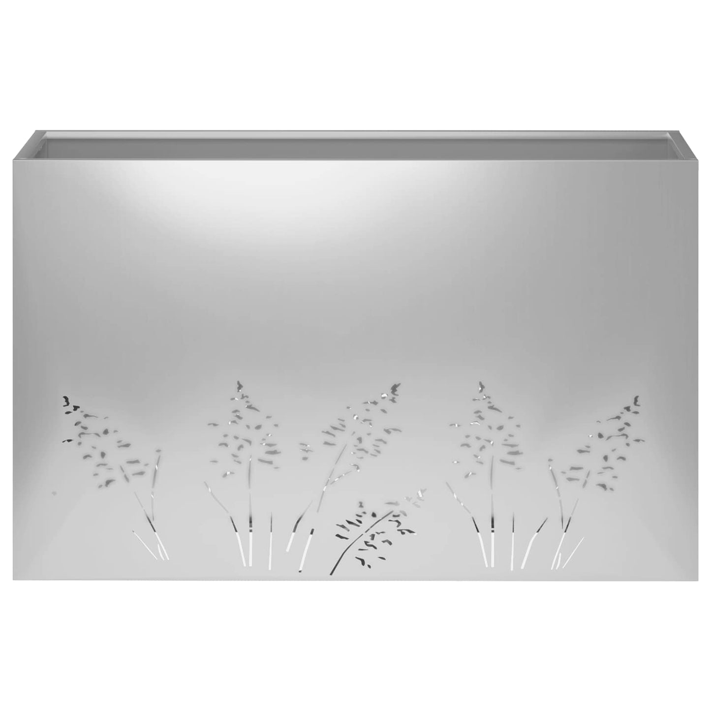 vidaXL Γλάστρα Κήπου Ασημί 80 x 30 x 49 εκ Γαλβανισμένος Χάλυβας