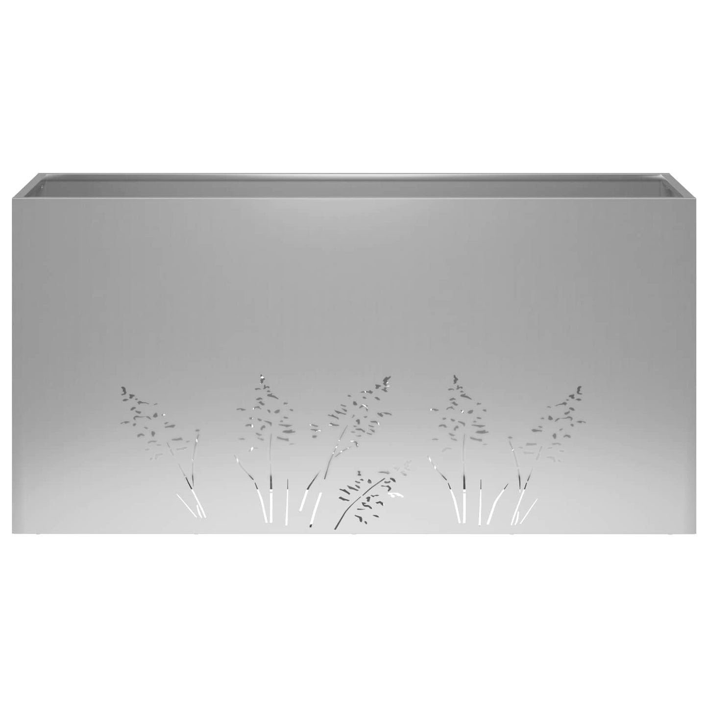 vidaXL Γλάστρα Κήπου 2 τμχ. Ασημί 100 x 20 x 49 εκ