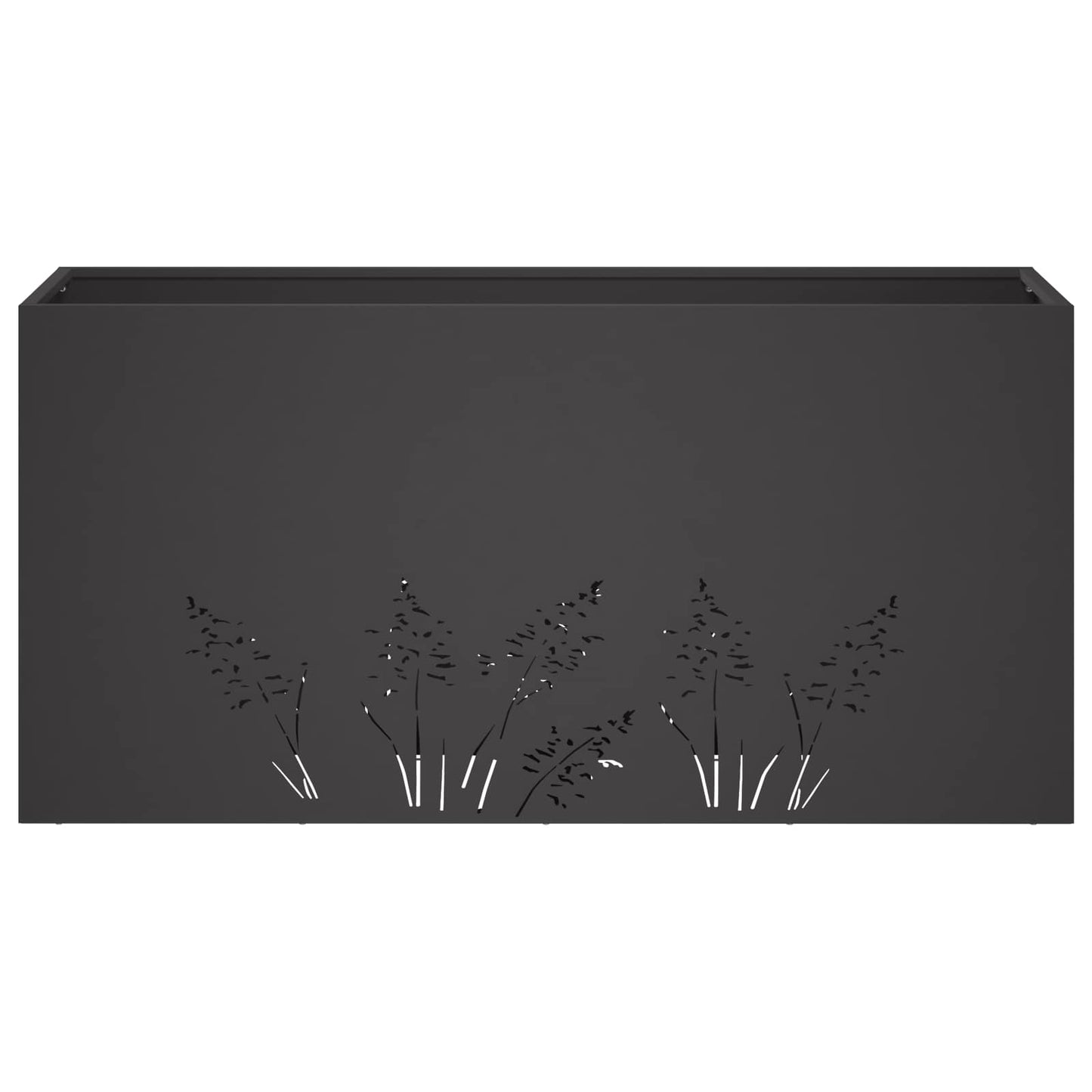vidaXL Γλάστρα Κήπου 2 τμχ. Μαύρο 100 x 30 x 49 εκ