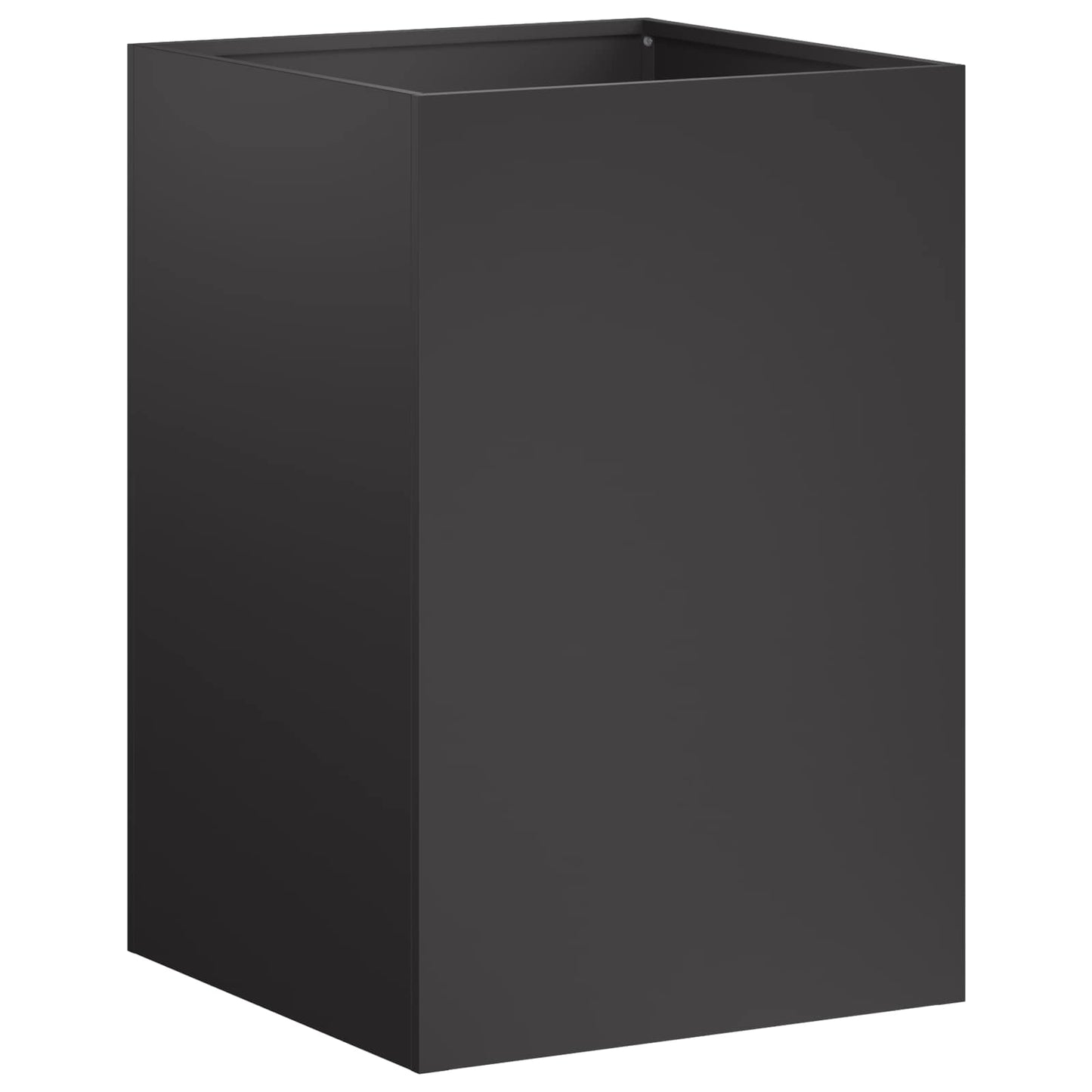 vidaXL Γλάστρα Κήπου Μαύρο 40 x 40 x 60 cm Ψυχρής έλασης χάλυβας