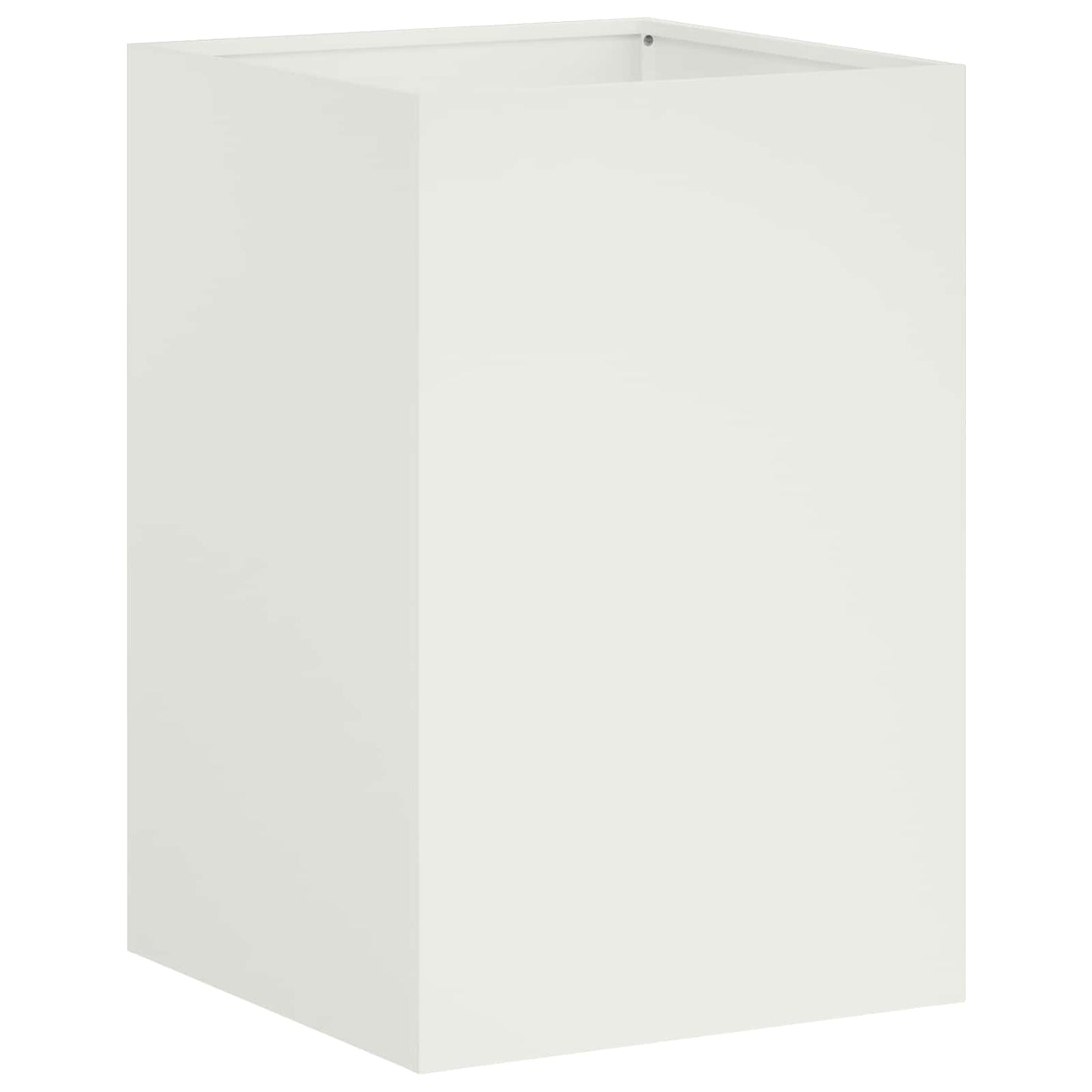 vidaXL Γλάστρα Κήπου Λευκό 40 x 40 x 60 cm Ψυχρής έλασης χάλυβας