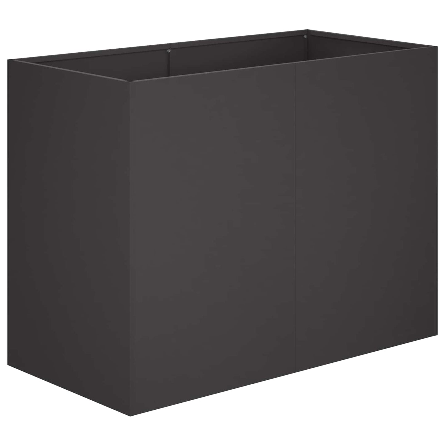 vidaXL Γλάστρα Κήπου Μαύρο 80 x 40 x 60 cm Ψυχρής έλασης χάλυβας