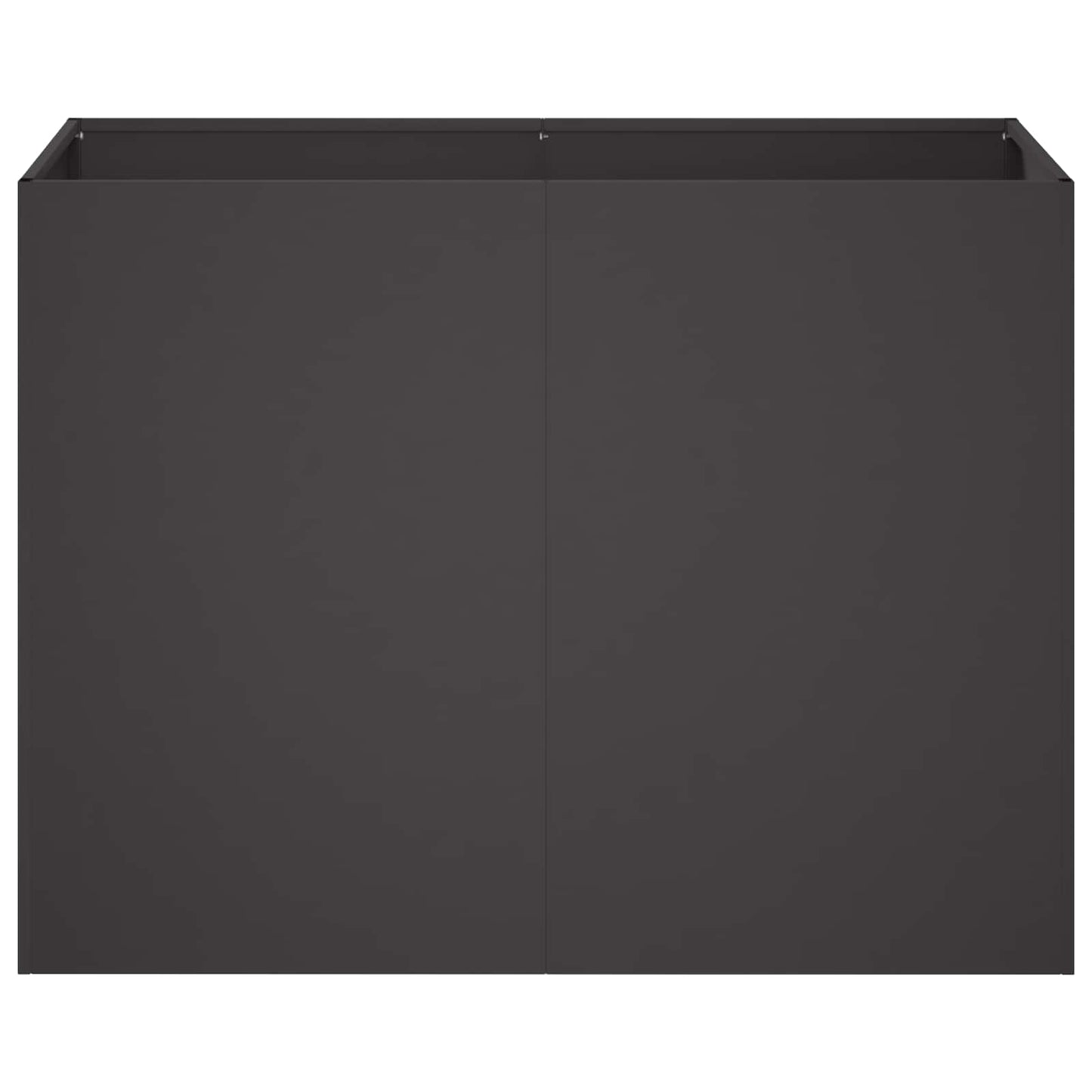 vidaXL Γλάστρα Κήπου Μαύρο 80 x 40 x 60 cm Ψυχρής έλασης χάλυβας