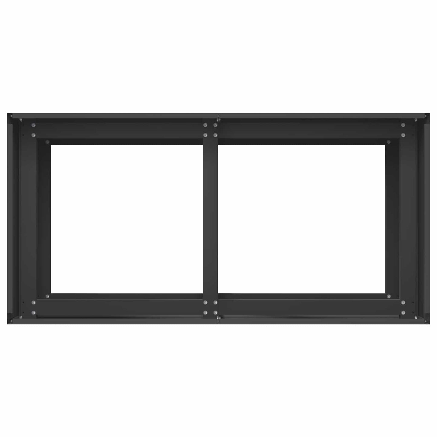 vidaXL Γλάστρα Κήπου Μαύρο 80 x 40 x 60 cm Ψυχρής έλασης χάλυβας