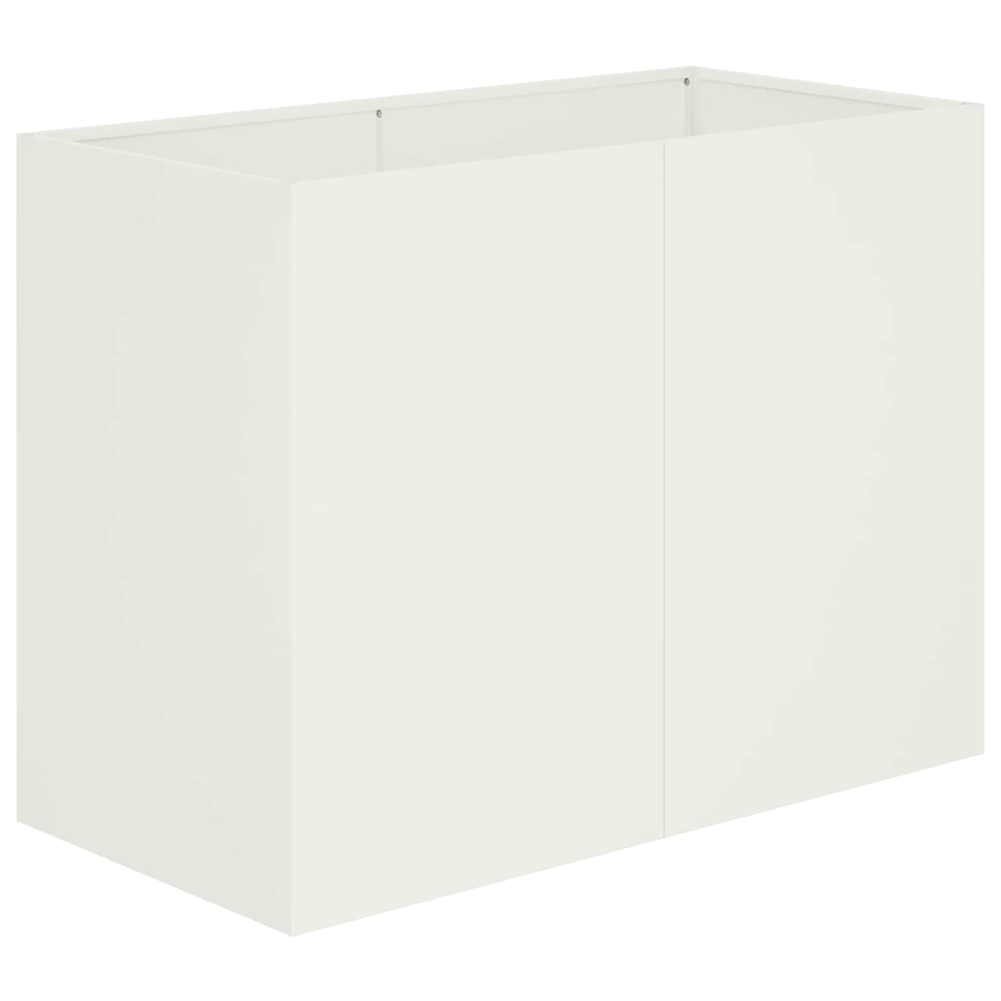 vidaXL Γλάστρα Κήπου Λευκό 80 x 40 x 60 cm Ψυχρής έλασης χάλυβας