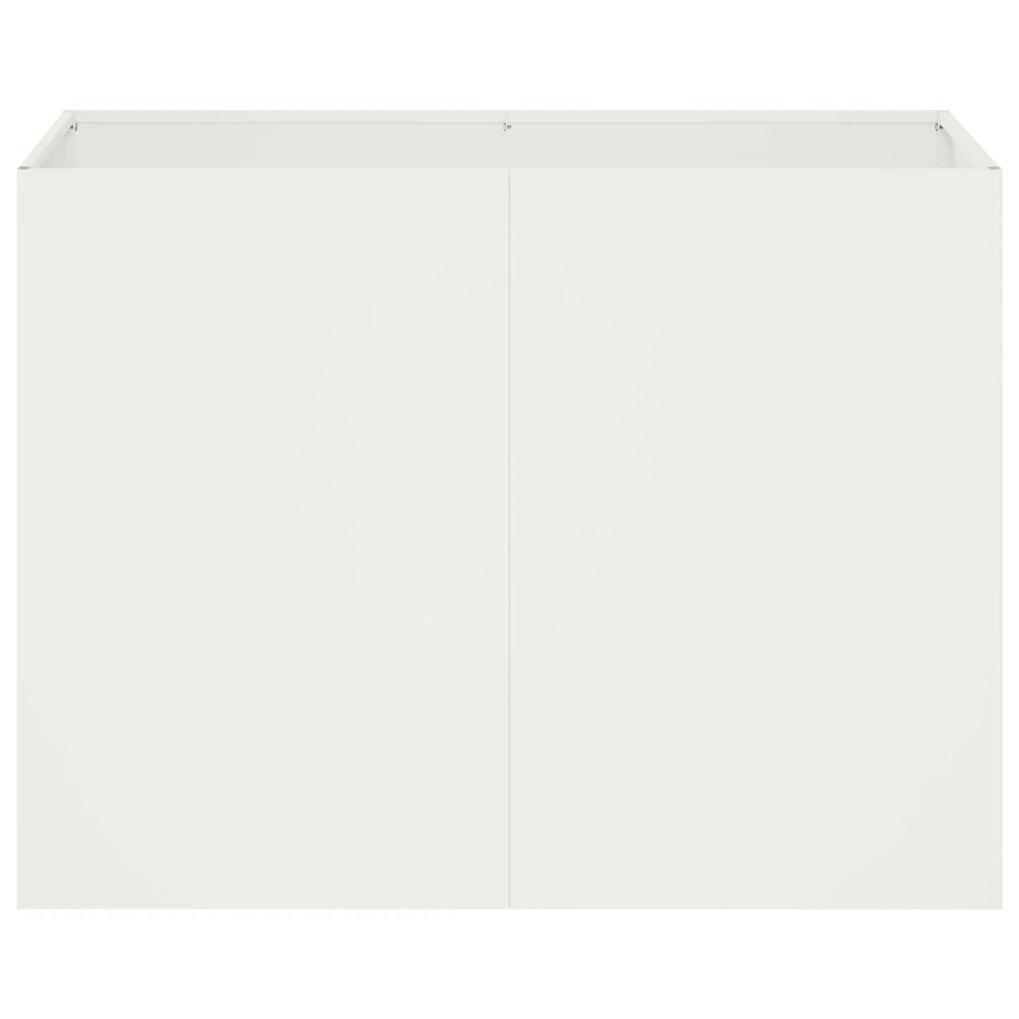 vidaXL Γλάστρα Κήπου Λευκό 80 x 40 x 60 cm Ψυχρής έλασης χάλυβας