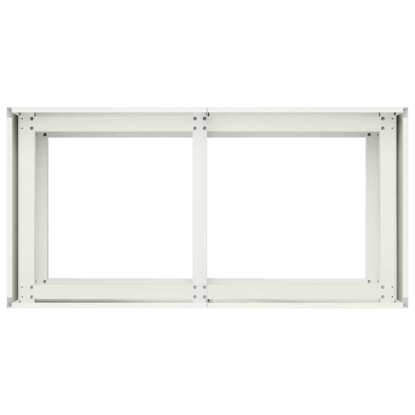 vidaXL Γλάστρα Κήπου Λευκό 80 x 40 x 60 cm Ψυχρής έλασης χάλυβας