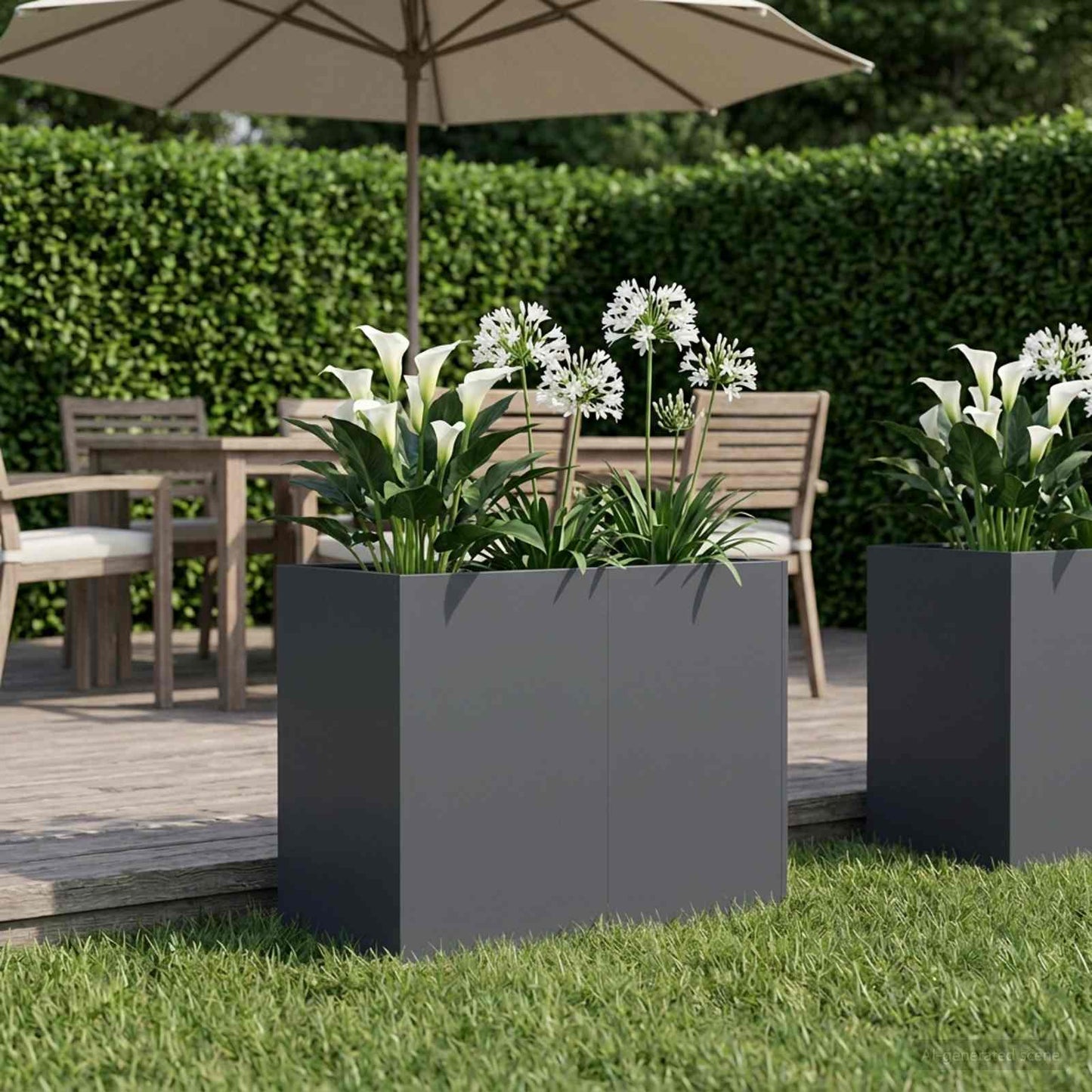 vidaXL Γλάστρα Κήπου Ανθρακί 80 x 40 x 60 cm Ψυχρής έλασης χάλυβας