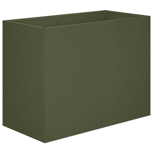 vidaXL Γλάστρα Κήπου Λαδί 80 x 40 x 60 cm Ψυχρής έλασης χάλυβας