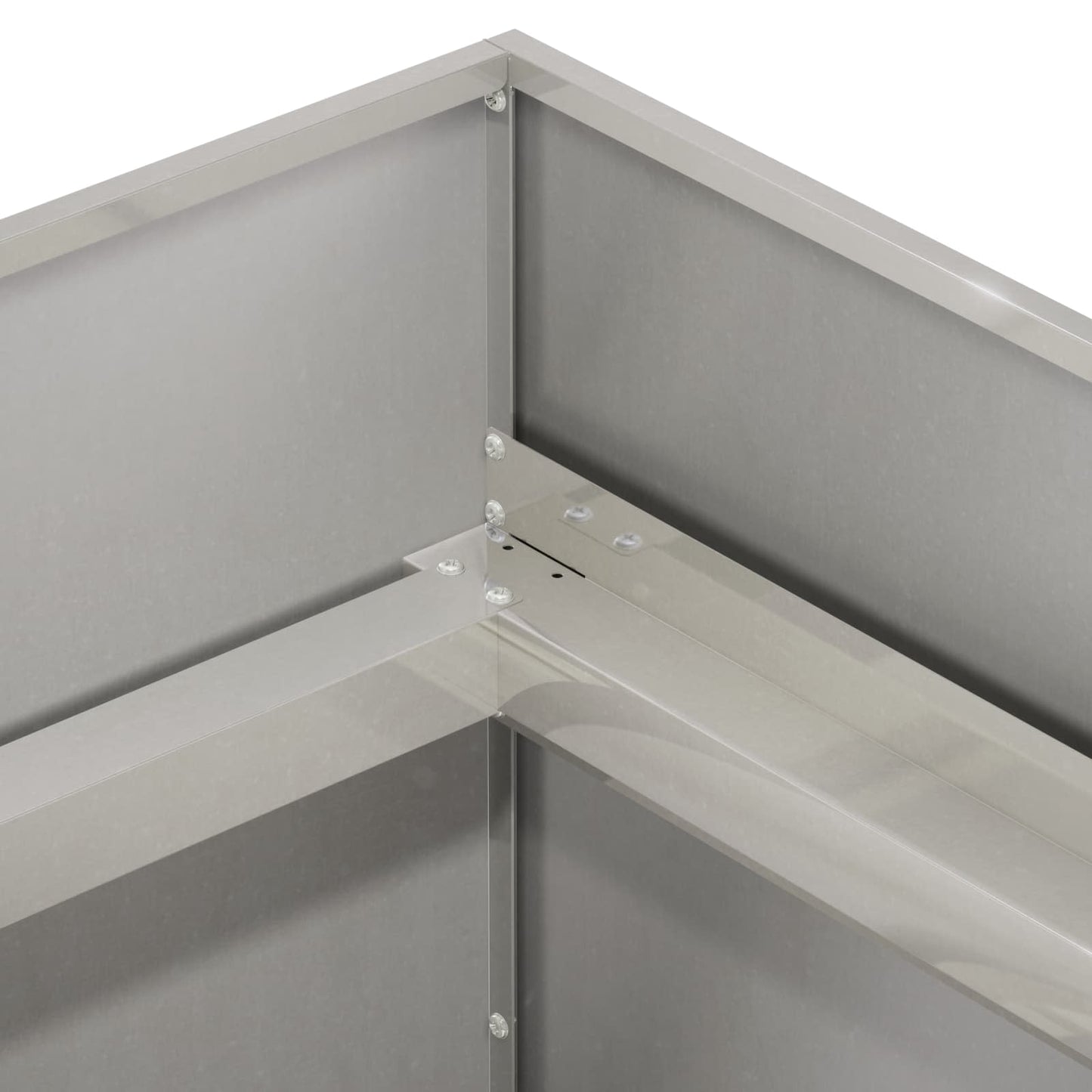 vidaXL Γλάστρα Κήπου Ασημί 120 x 40 x 60 εκ Ανοξείδωτο Ατσάλι