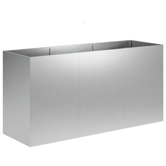 vidaXL Γλάστρα Κήπου Ασημί 120 x 40 x 60 εκ Γαλβανισμένος Χάλυβας