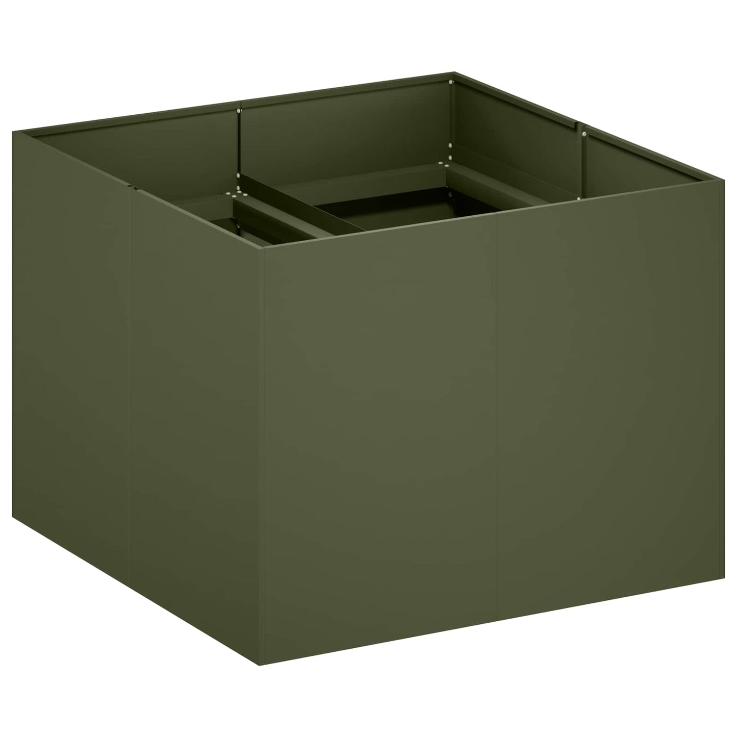 vidaXL Γλάστρα Κήπου Λαδί 80 x 80 x 60 εκ. Ψυχρής έλασης χάλυβας