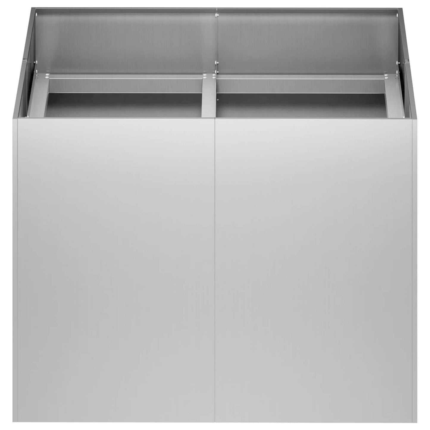vidaXL Γλάστρα Κήπου Ασημί 80 x 80 x 60 εκ. Γαλβανισμένος Χάλυβας