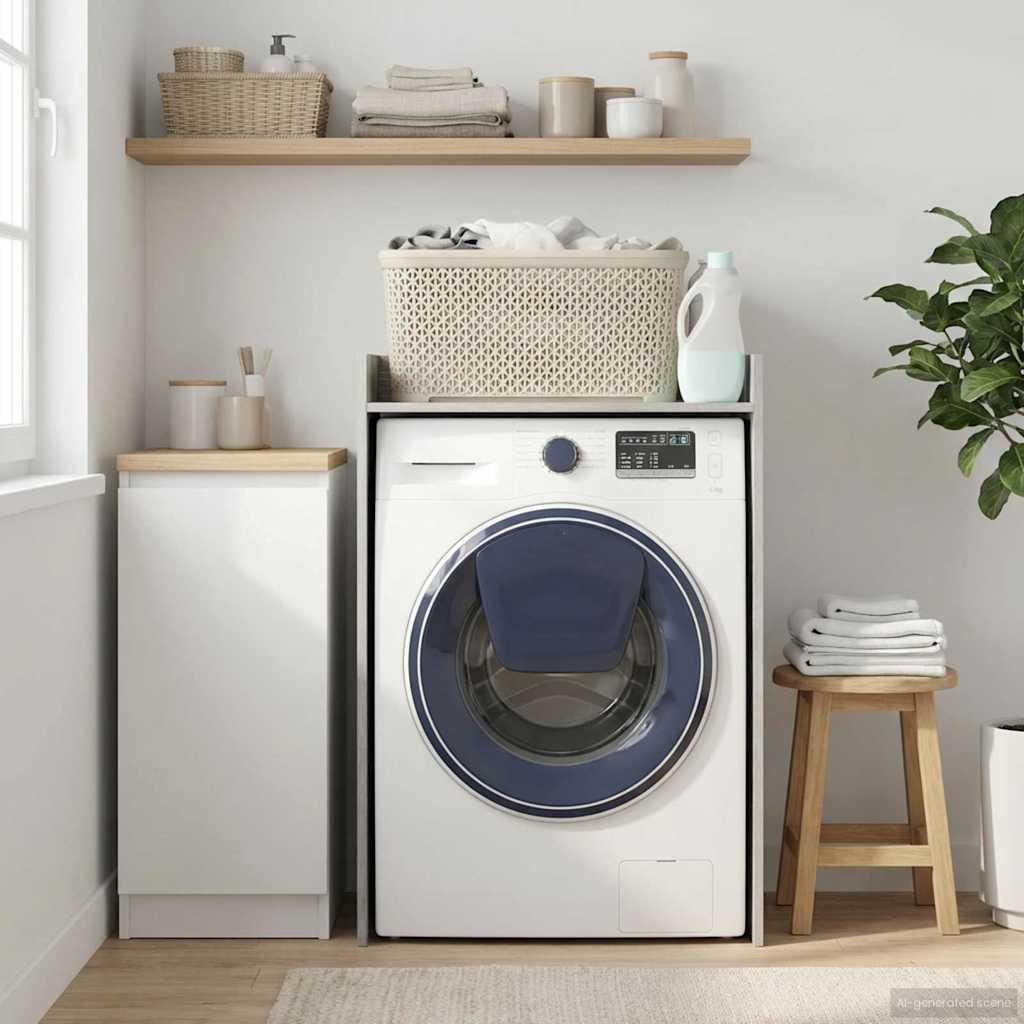 vidaXL Ντουλάπα Πλυντηρίου με αποθήκευση Γκρι Sonoma 67,5 x 48 x 97 εκ