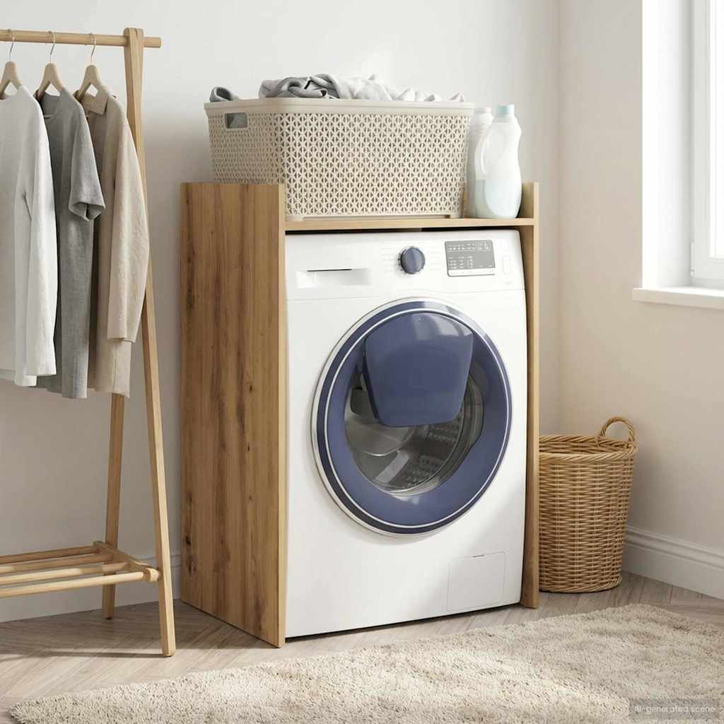 vidaXL Ντουλάπα Πλυντηρίου με αποθήκευση Καρυδιά Χειροποίητης Εργασίας