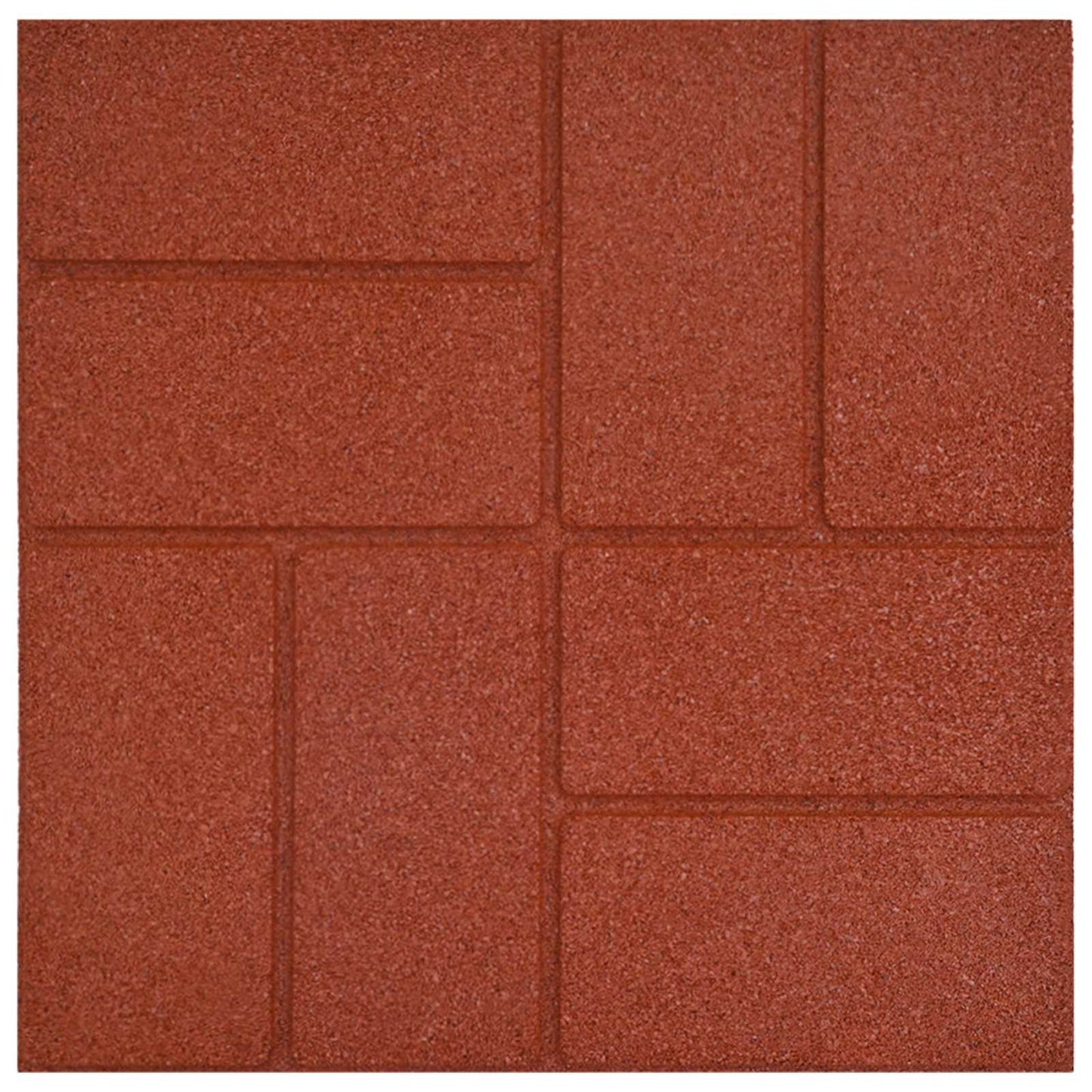 vidaXL Πέτρα βήματος 6 pcs Κόκκινο 40,5 x 40,5 x 2 εκ. Λάστιχο
