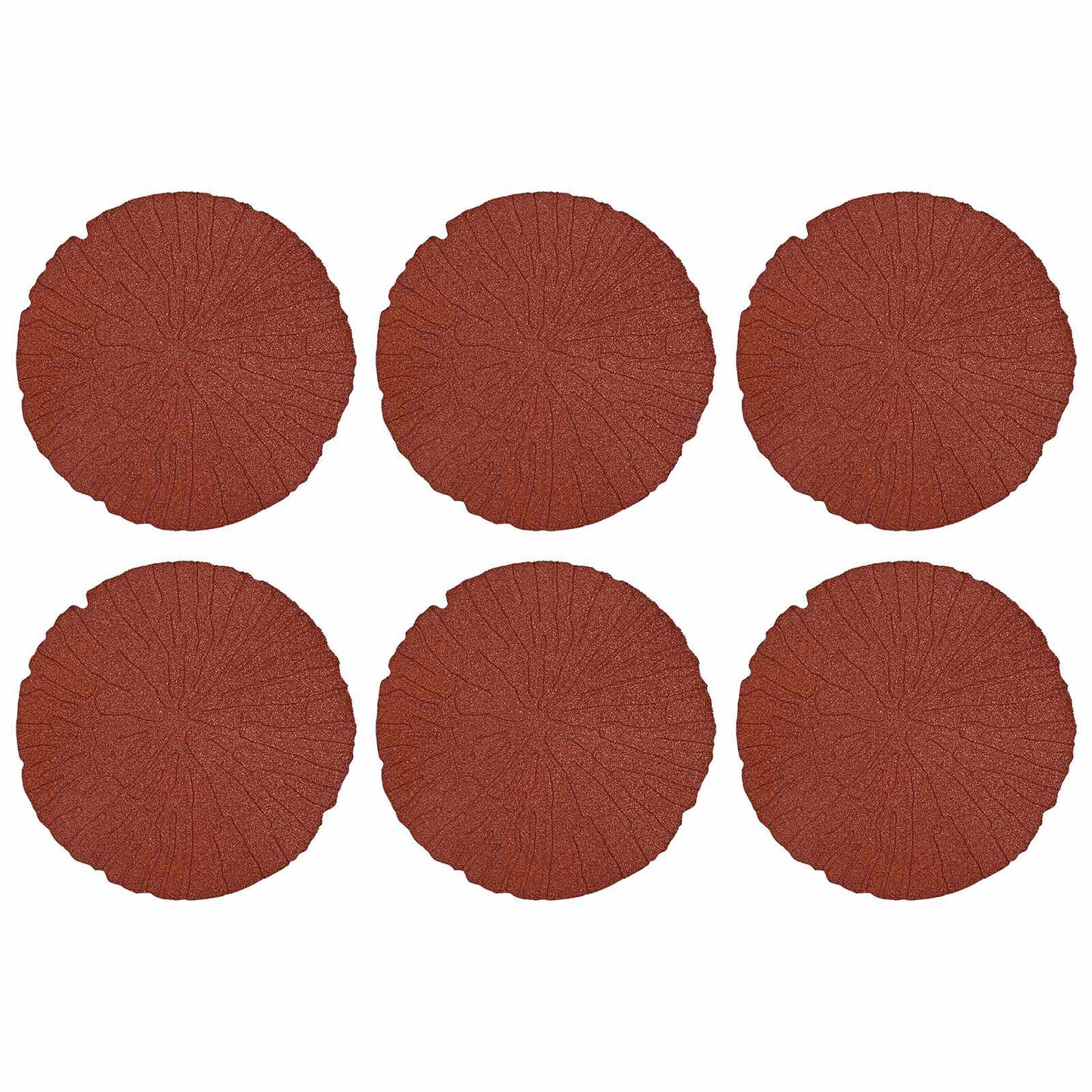 vidaXL Πέτρα βήματος 6 pcs Κόκκινο Ø 45 x 1,8 εκ Λάστιχο