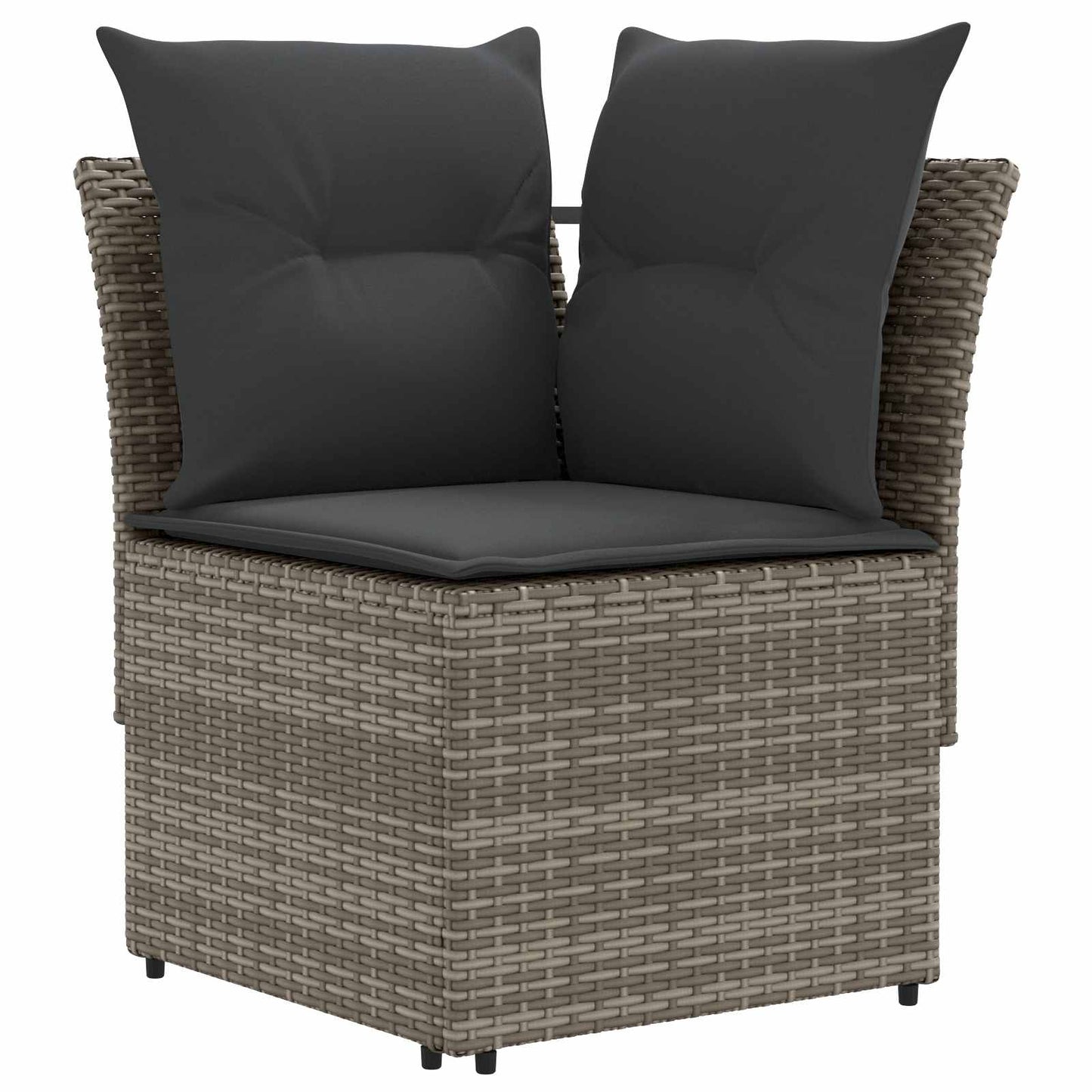 vidaXL Σύνολα επίπλων με μαξιλάρι 7 pcs Γκρι και Σκούρο Γκρι Ράτα PE