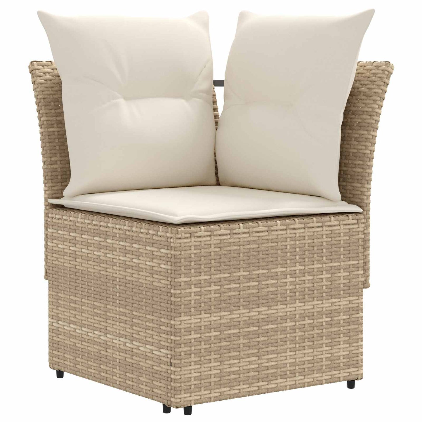 vidaXL Σύνολα επίπλων με μαξιλάρι 7 pcs Μπεζ και Κρέμα Ράτα PE