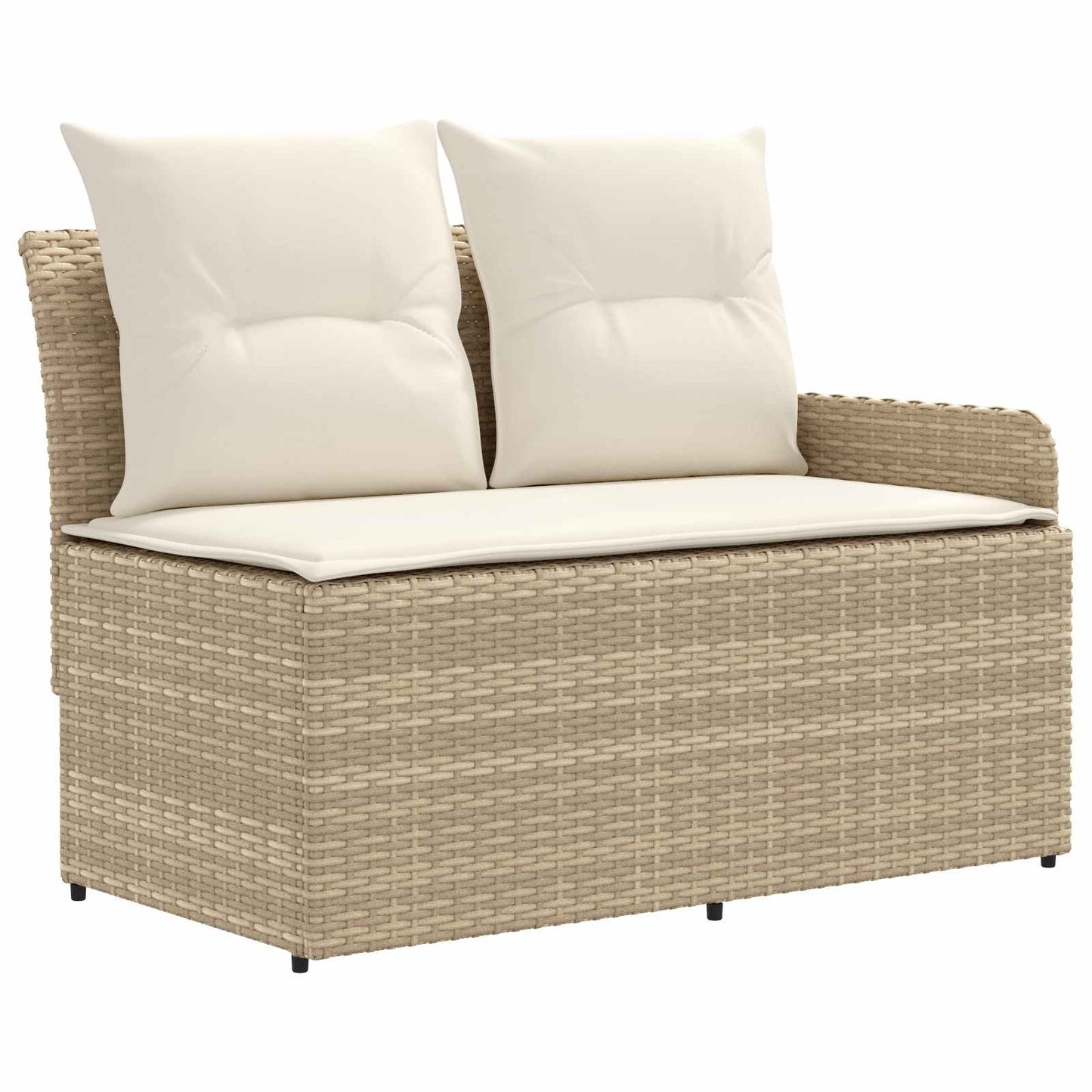 vidaXL Σύνολα επίπλων με μαξιλάρι 7 pcs Μπεζ και Κρέμα Ράτα PE