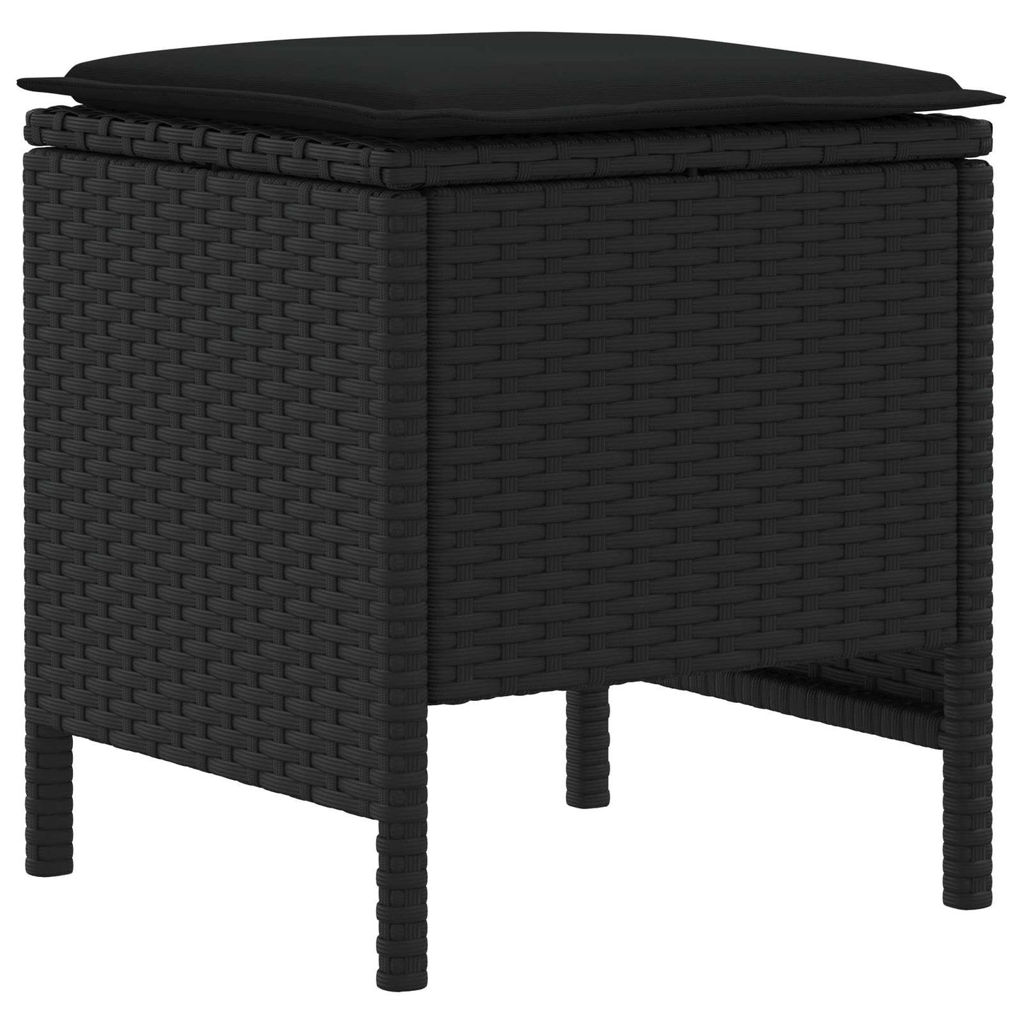 vidaXL Σύνολα επίπλων με μαξιλάρι 8 pcs Μαύρο Ράτα PE