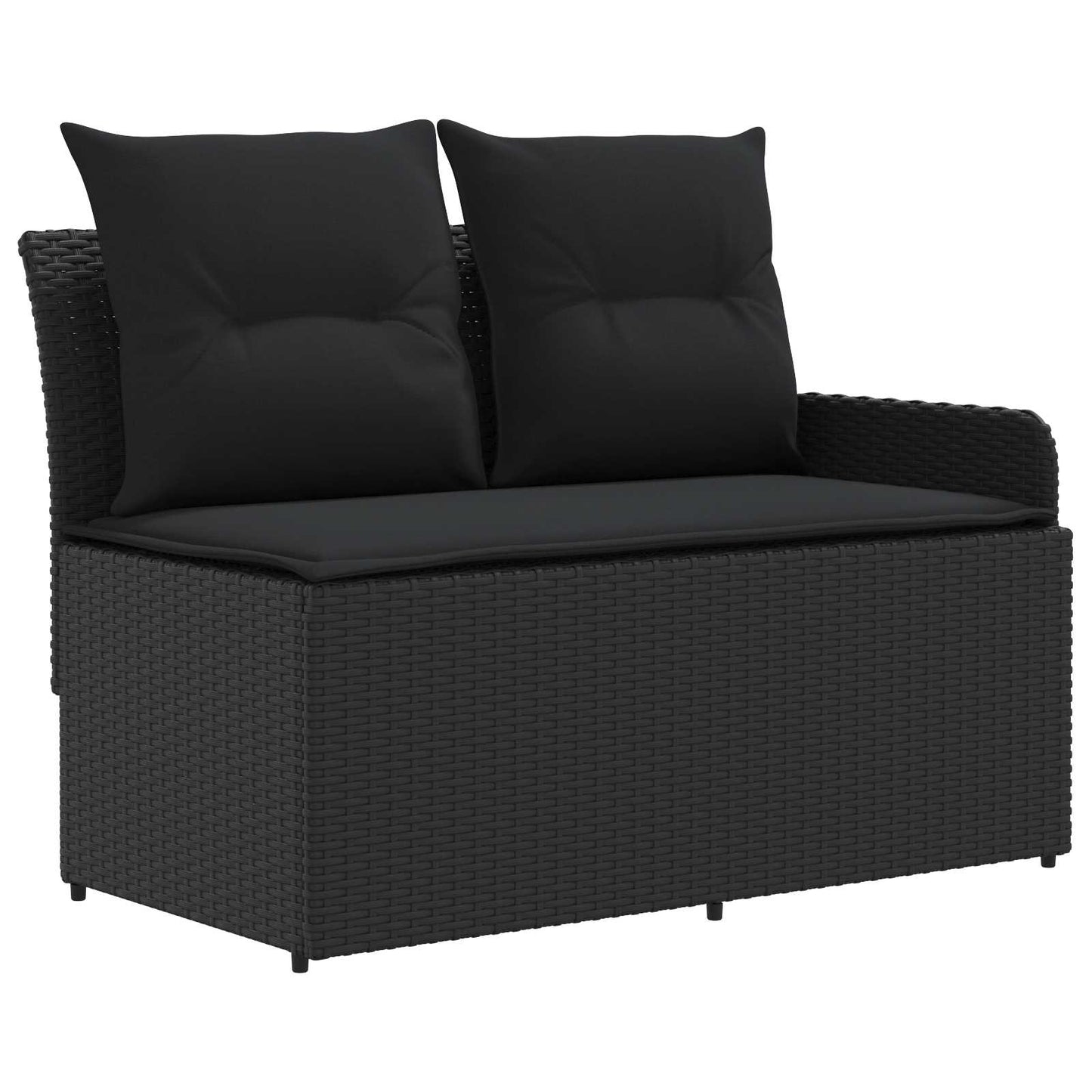 vidaXL Σύνολα επίπλων με μαξιλάρι 5 pcs Μαύρο Ράτα PE