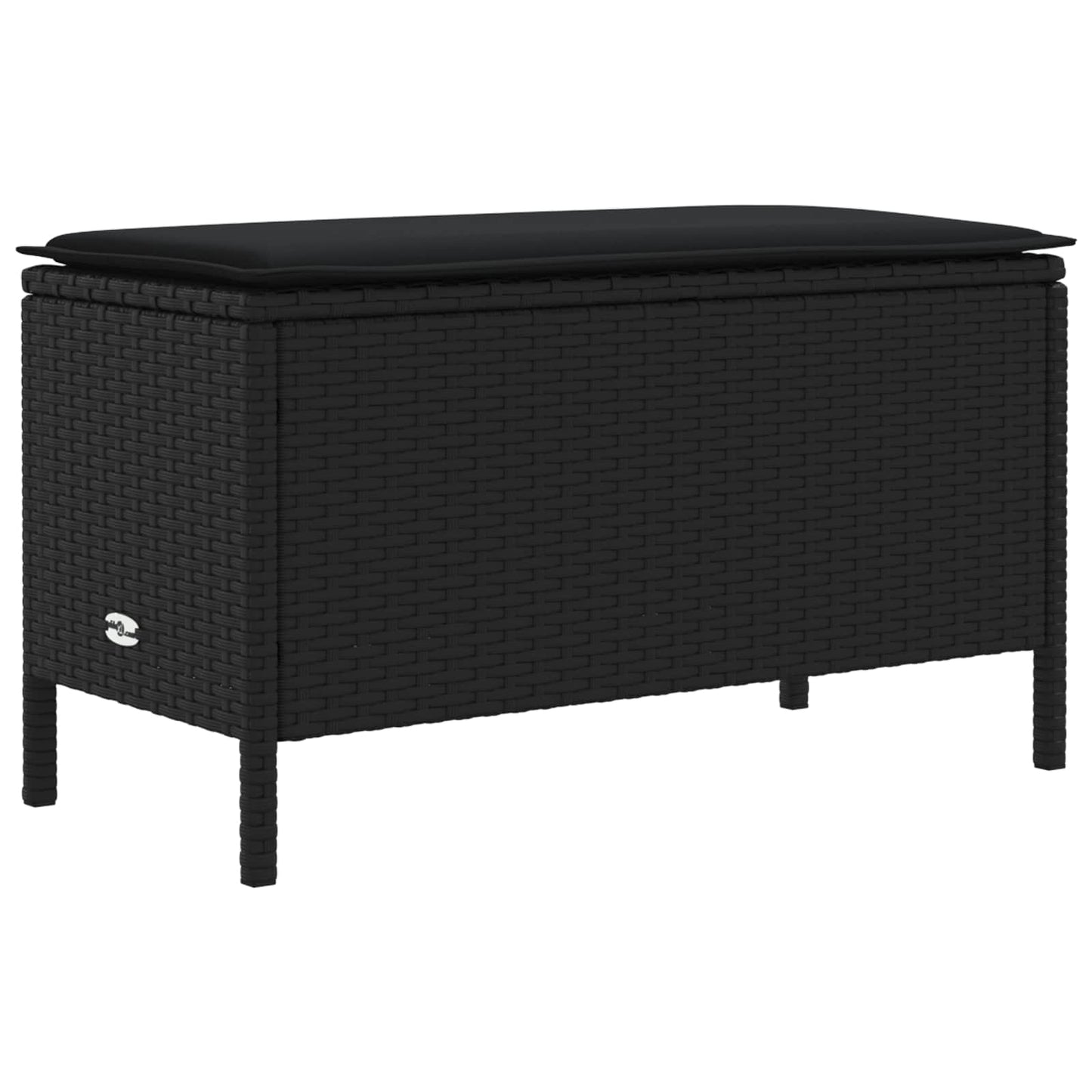 vidaXL Σύνολα επίπλων με μαξιλάρι 5 pcs Μαύρο Ράτα PE