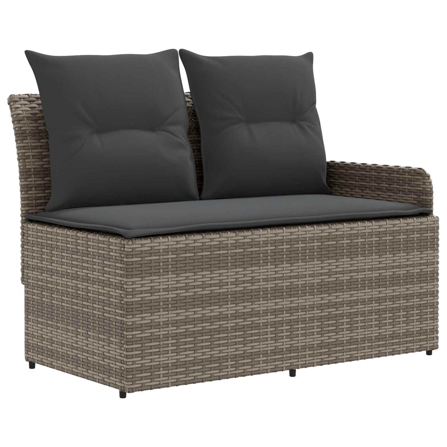vidaXL Σύνολα επίπλων με μαξιλάρι 5 pcs Γκρι και Σκούρο Γκρι Ράτα PE